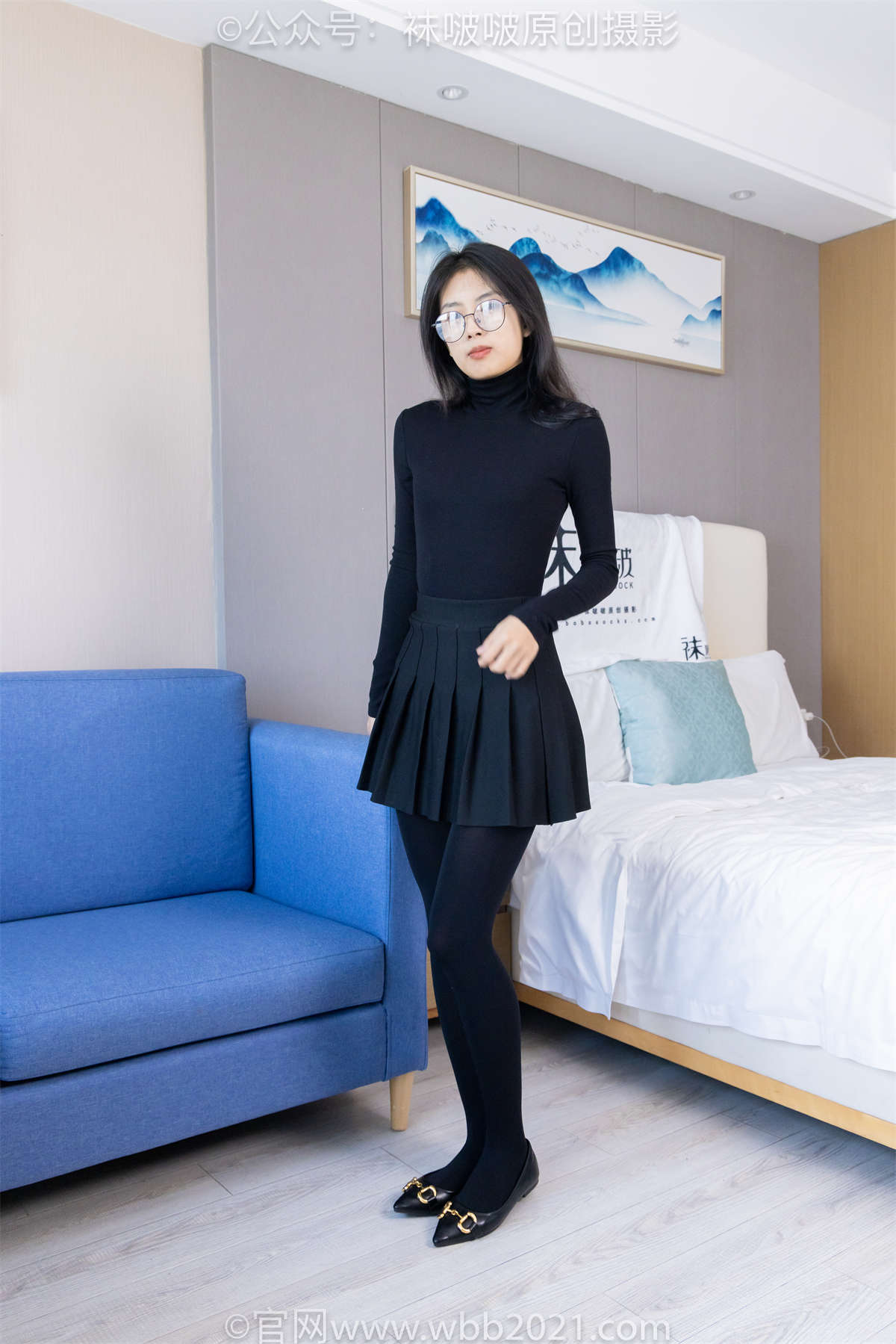 图片[2]-袜啵啵 No.430 奶油-平底鞋、厚黑丝、丝袜踩奶油小蛋糕剧情（仅花絮版）超长花絮版-日更街拍