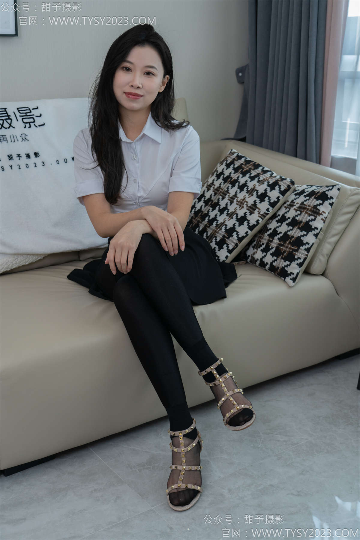 图片[2]-甜予摄影158期：梦梦-高跟鞋、短肉丝、短黑丝、裸足 完整版-日更街拍