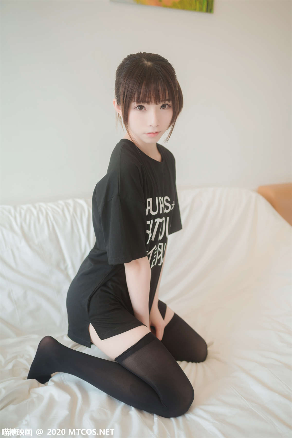 喵糖映画 VOL.176 半袖双马尾-日更街拍