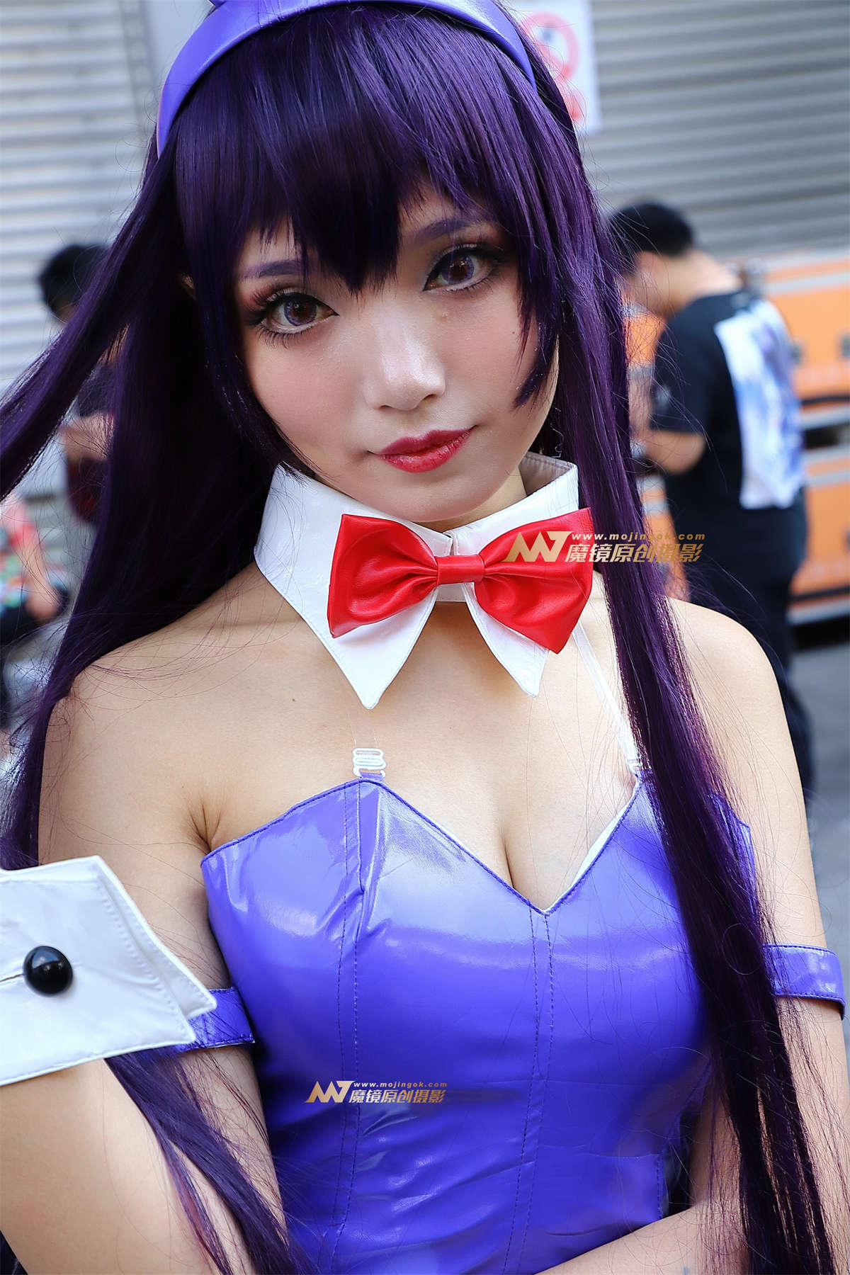 紫色长腿黑网兔妹-日更街拍