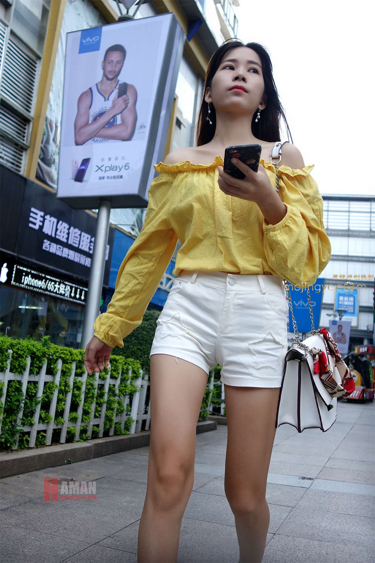 肉搏篇——白短裤街拍-日更街拍