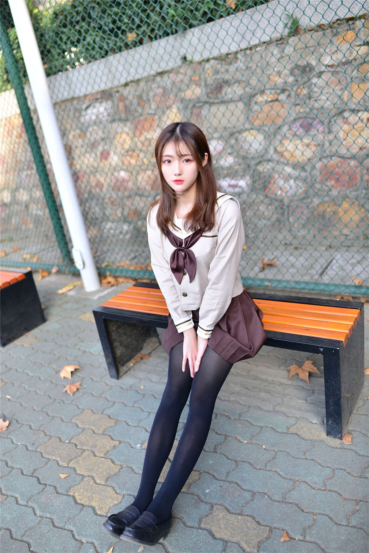 图片[2]-风之领域 NO.177 校园里的黑丝学妹-日更街拍