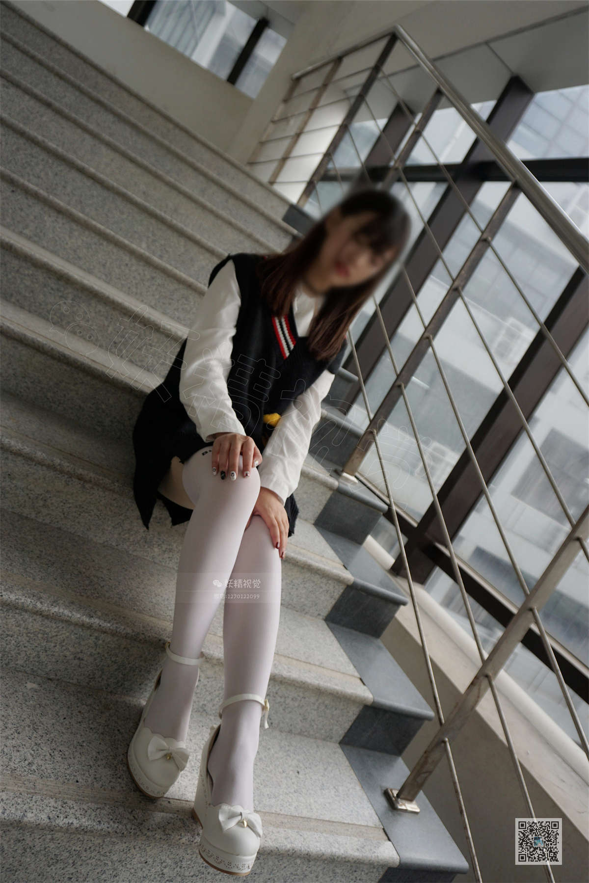 图片[2]-妖精视觉 NO.032 coco 校花的萝莉白丝-日更街拍