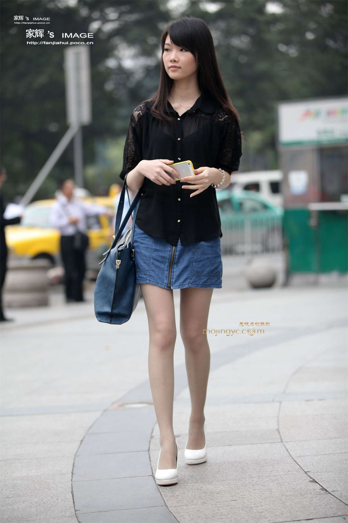 图片[2]-肉丝白色高跟鞋美眉-日更街拍