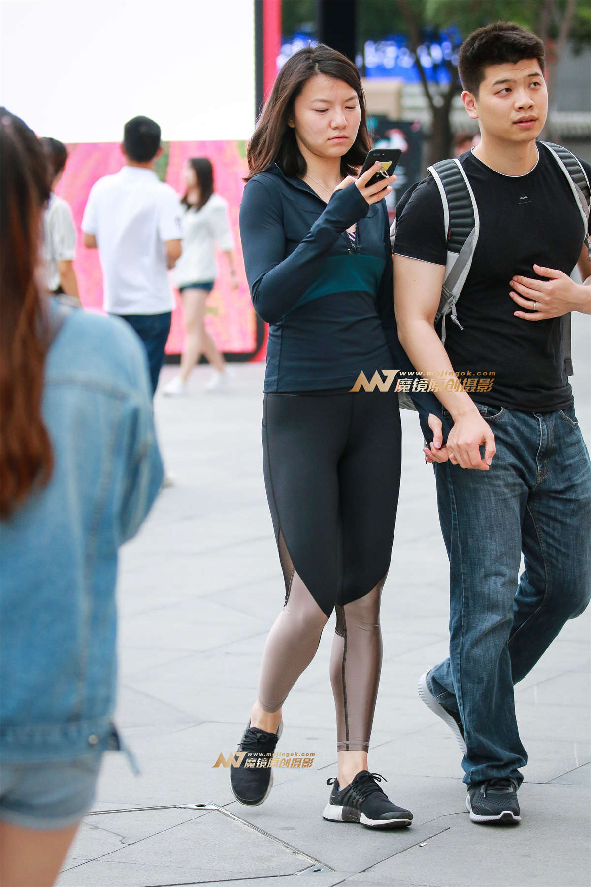 丝滑健身裤-日更街拍