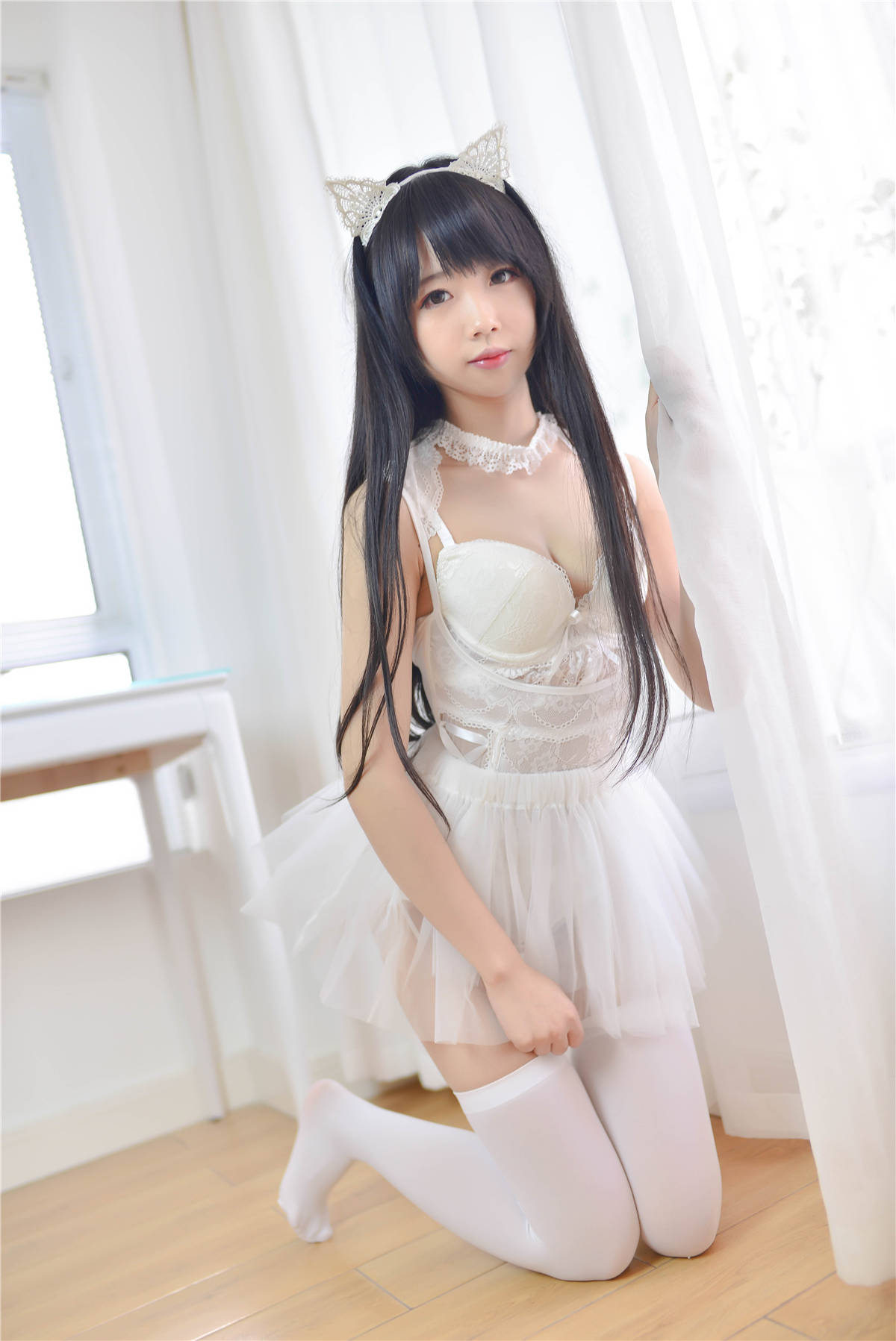 图片[2]-知名Coser-雪琪SAMA No.10 猫系少女白猫-日更街拍