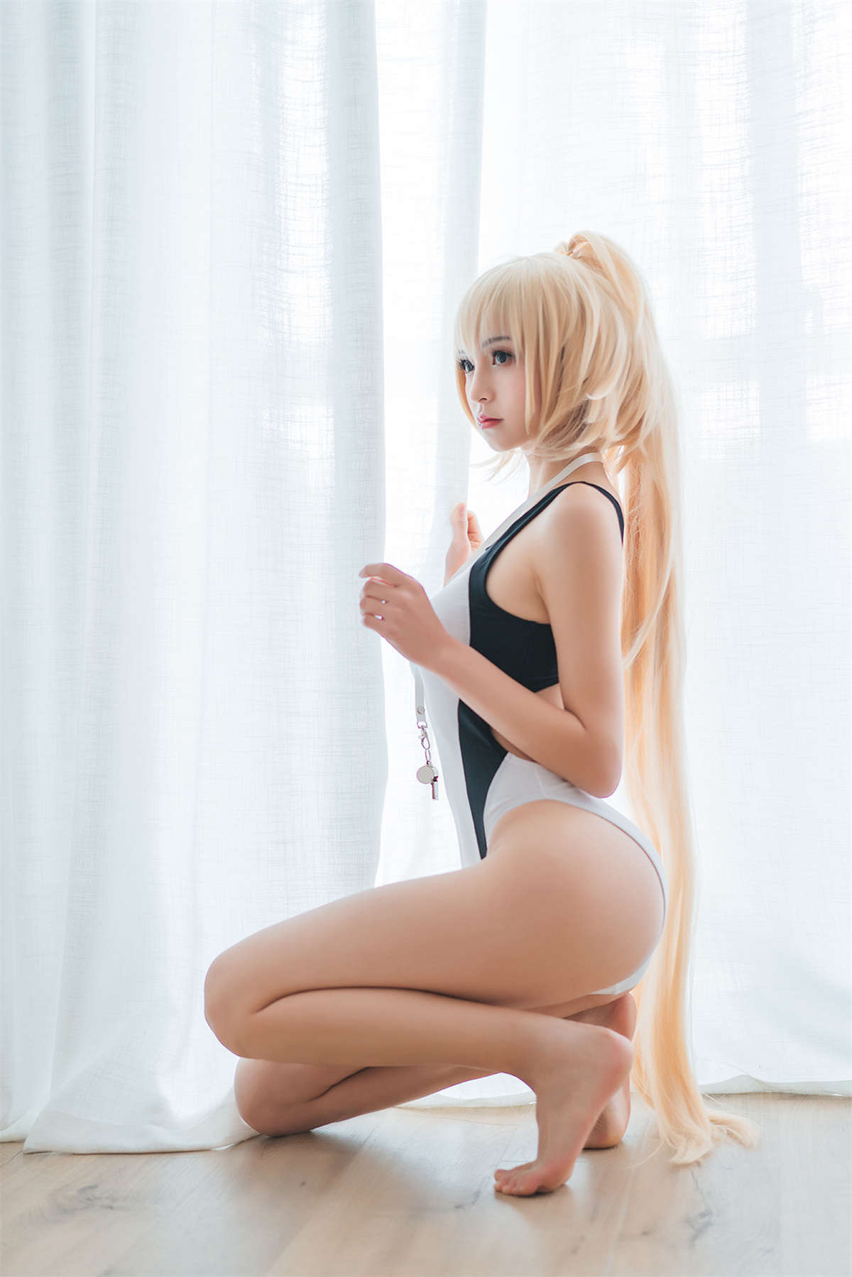 图片[2]-风之领域 NO.181 黑白条纹泳装-日更街拍