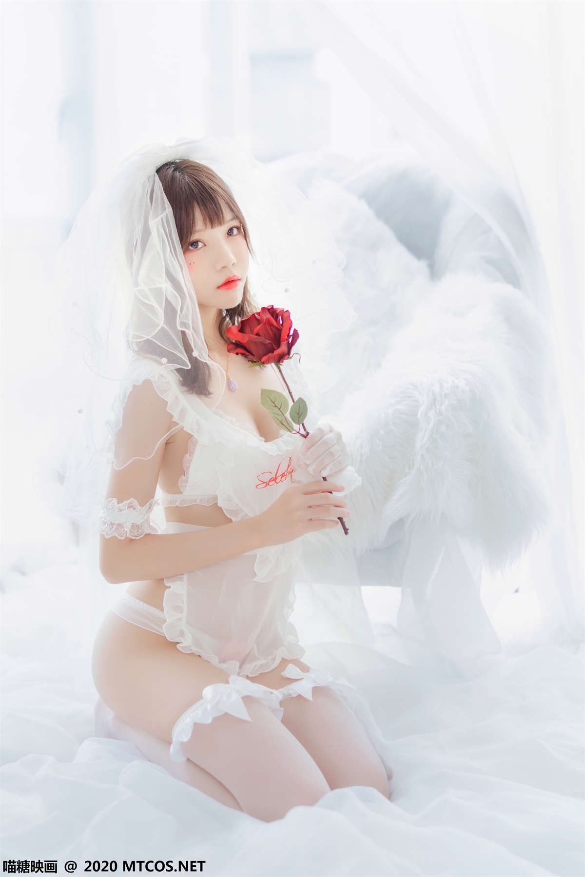 图片[2]-喵糖映画 VOL.186 纯白轻纱-日更街拍