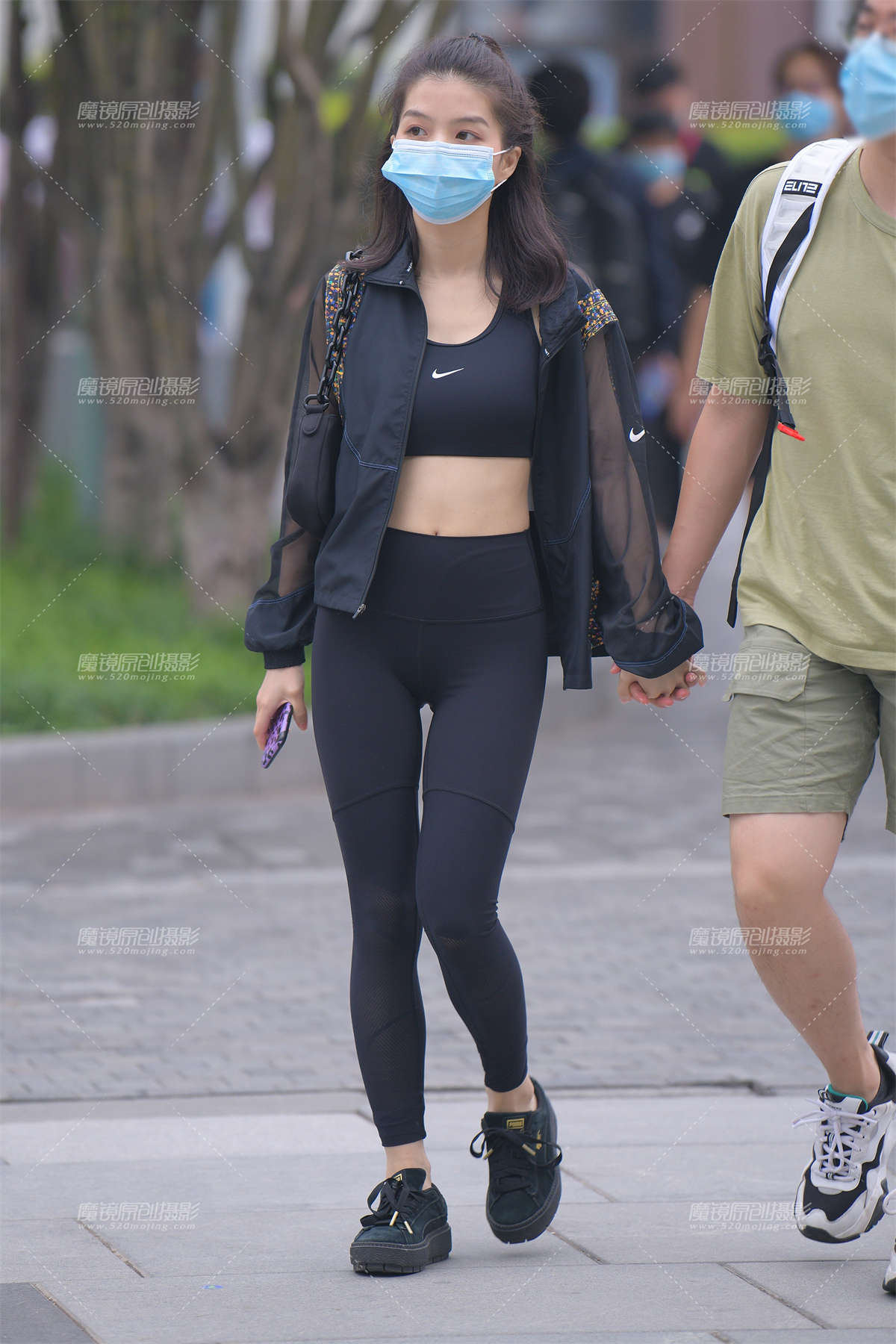 【红石赛帖】黑色瑜伽裤美女-日更街拍