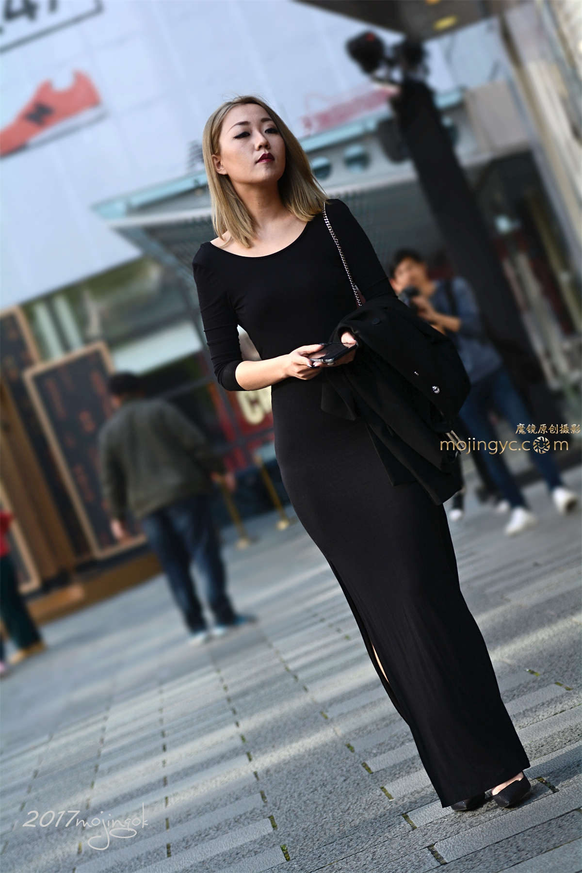 咔喳赛63 开衩长裙 （13p）-日更街拍