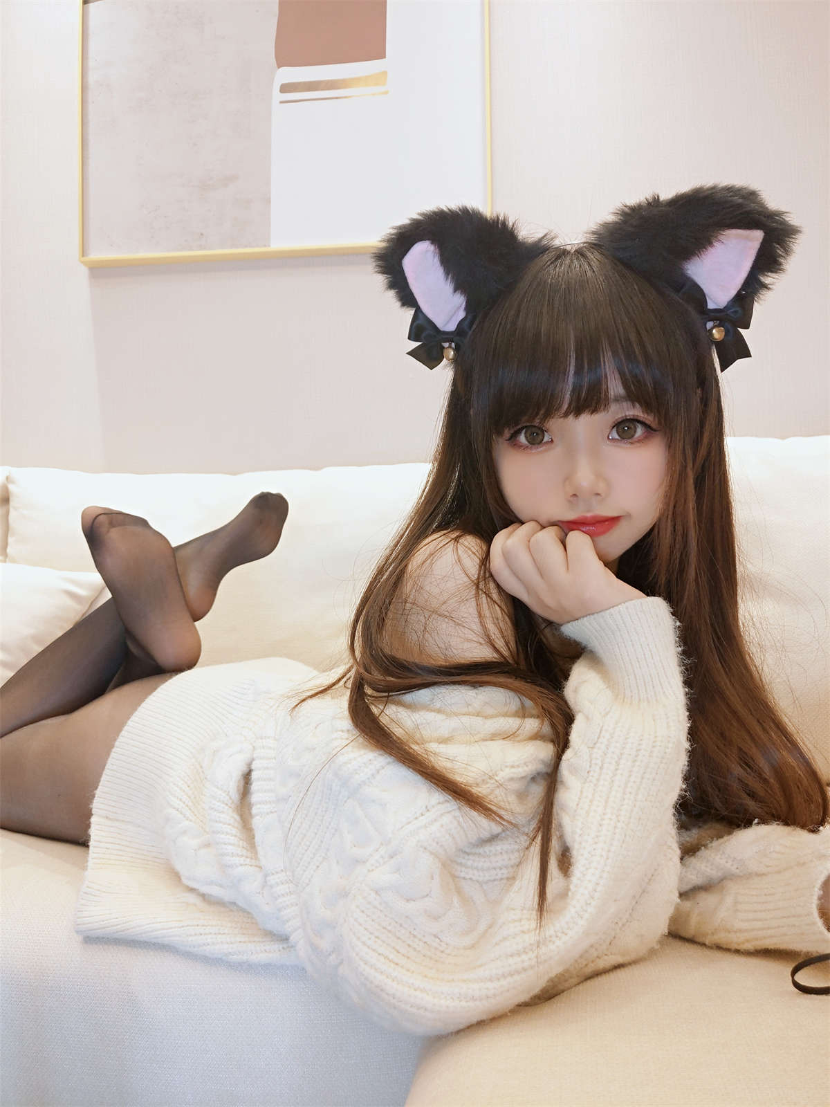知名Coser-雪琪SAMA No.62 对镜女仆-日更街拍