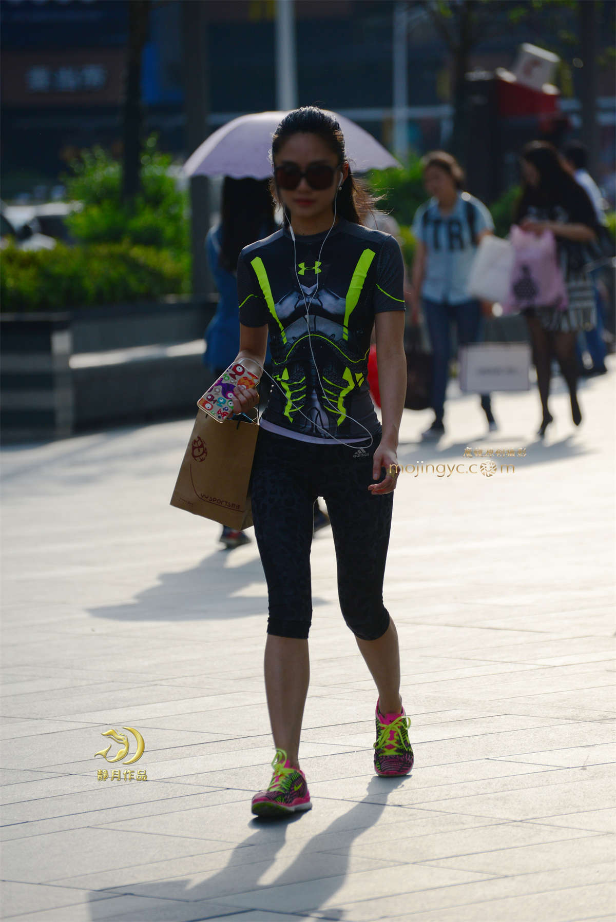 豹纹运动裤妹子-（14P）-日更街拍