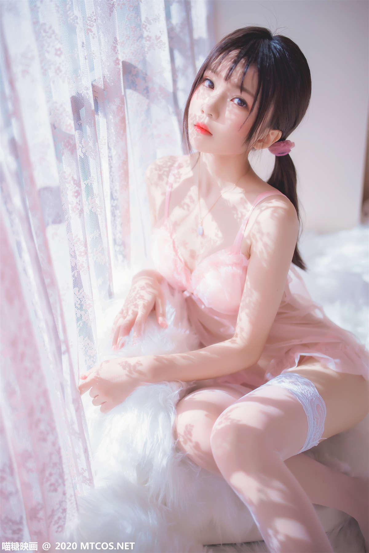 图片[2]-喵糖映画 VOL.189 粉系轻纱-日更街拍