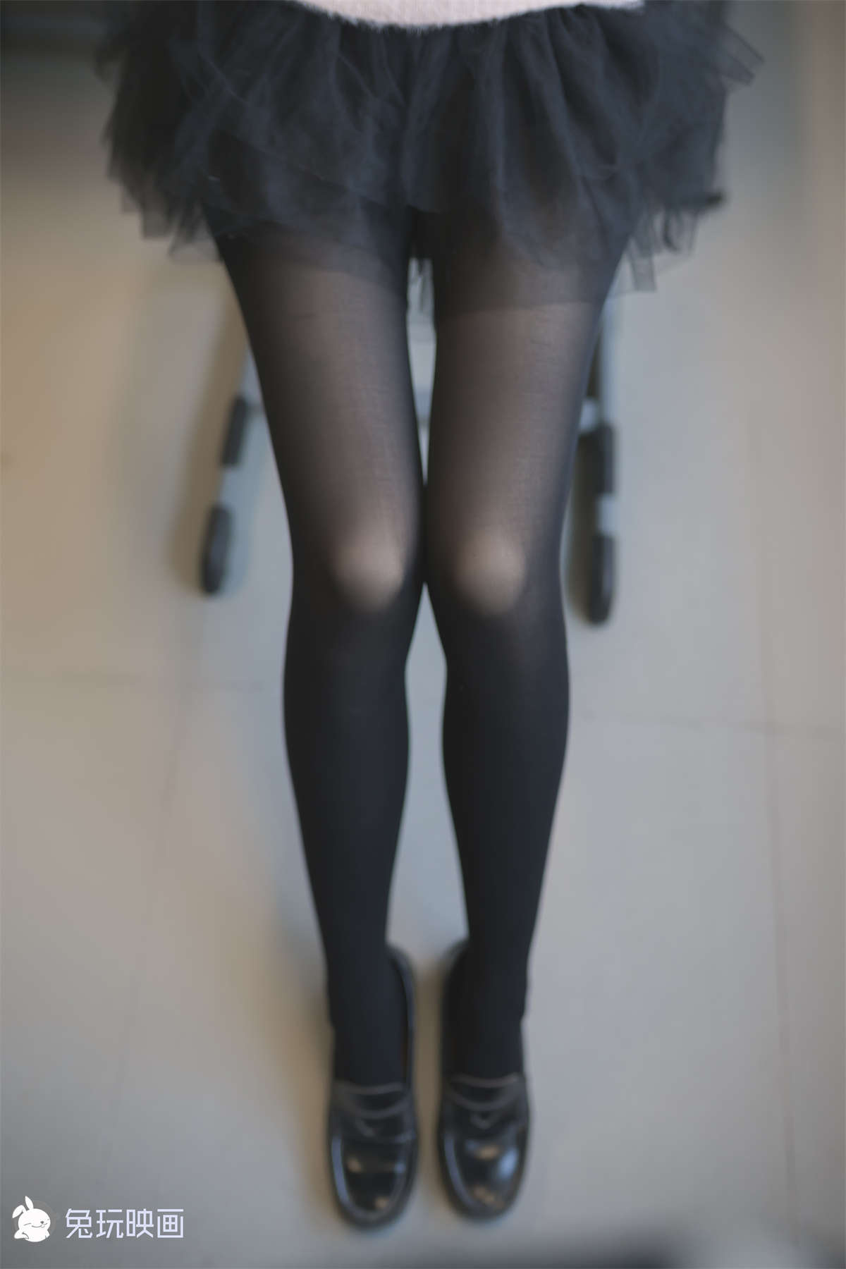 兔玩映画 B89.002 纯黑纱裙插图1