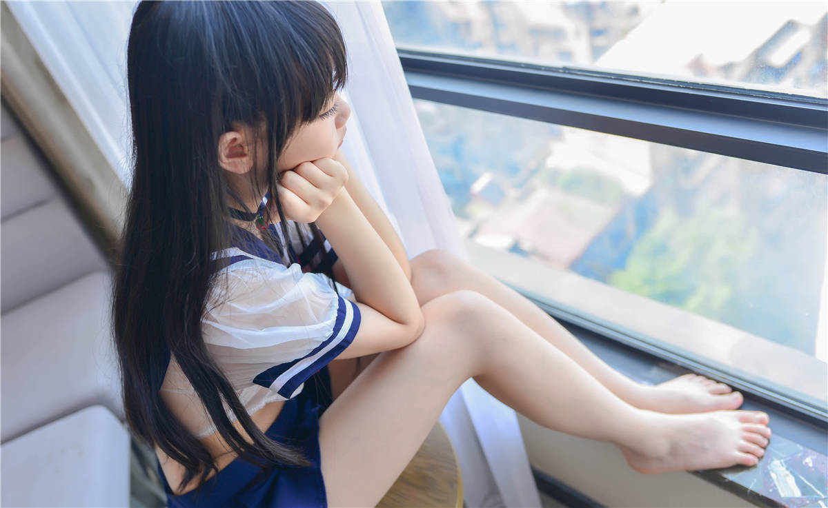 知名Coser-雪琪SAMA No.17 透明JK-日更街拍