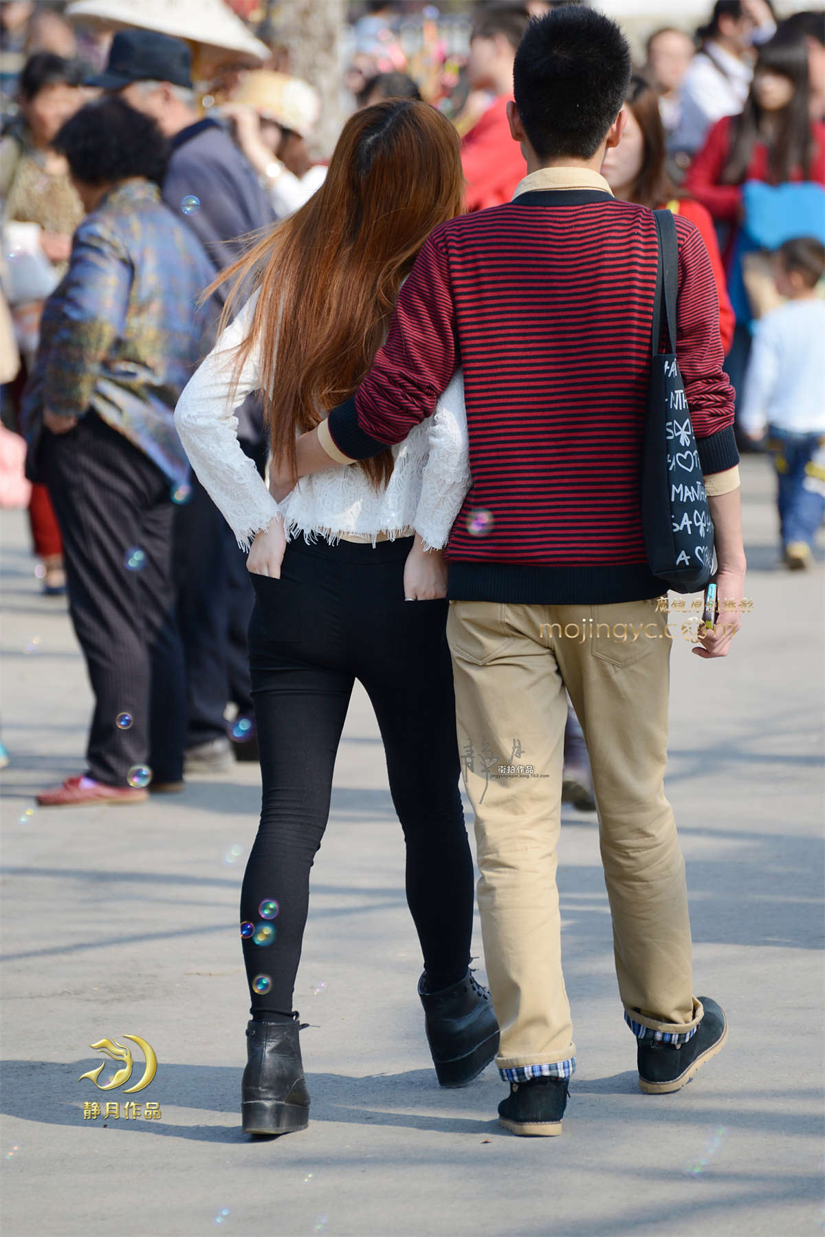 黑裤小嫩妹-（14P）-日更街拍