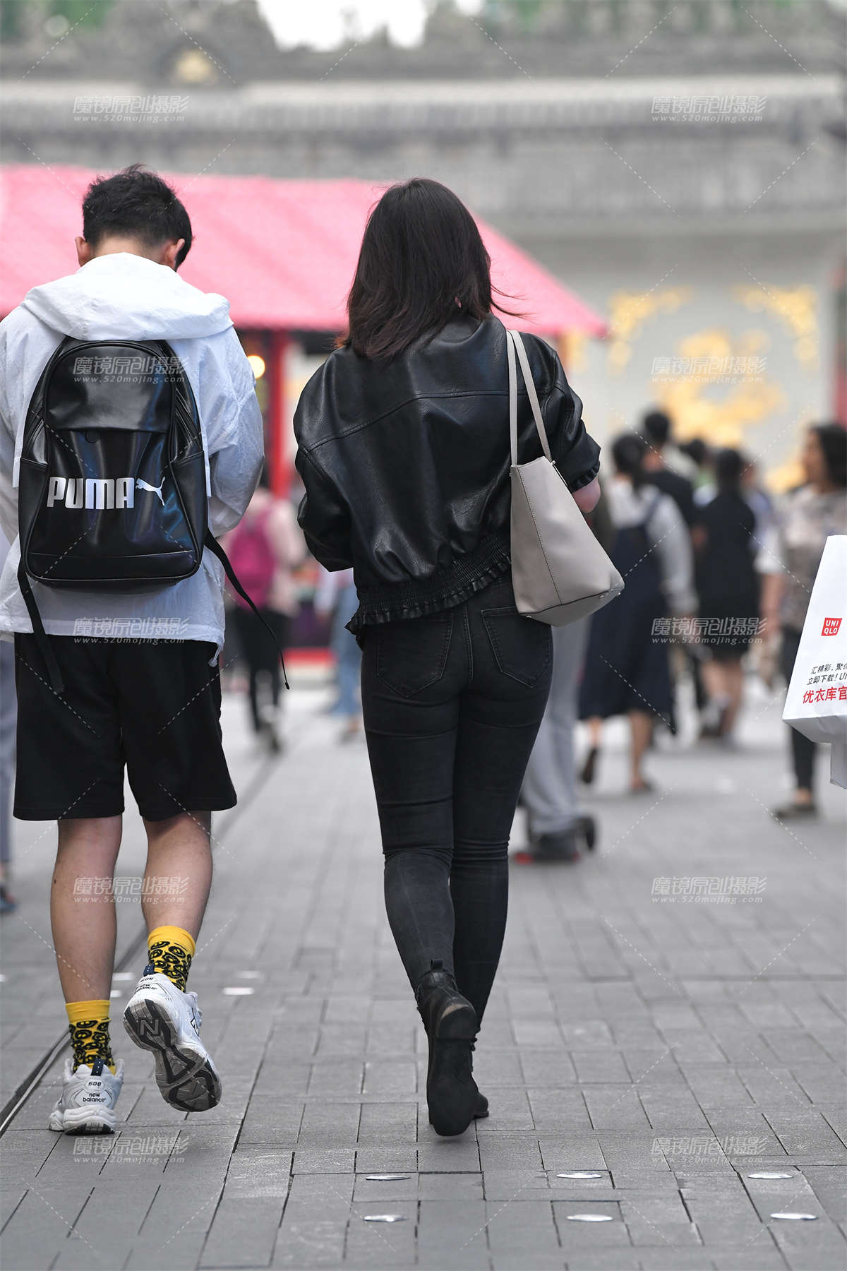 图片[2]-黑色紧牛女友-日更街拍