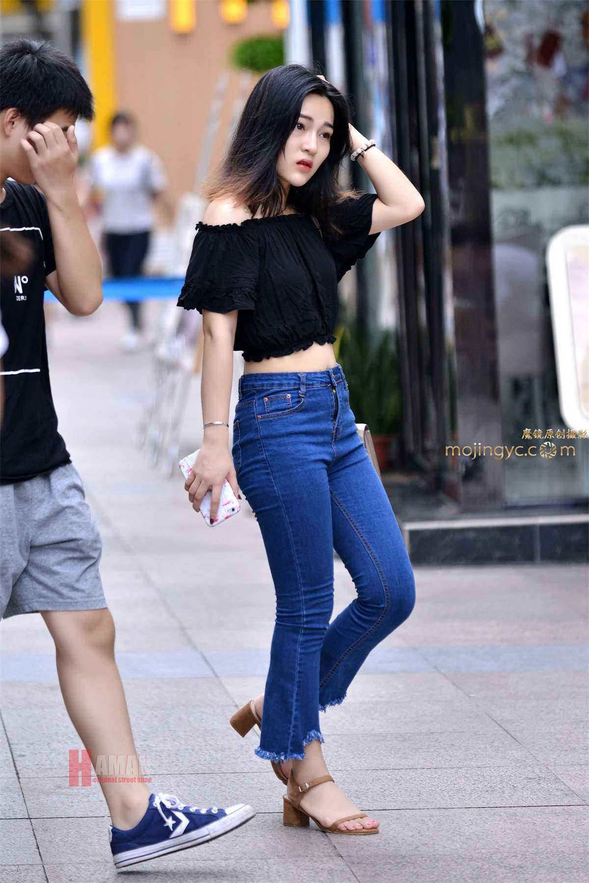 远射篇——蓝牛妹子街拍-日更街拍