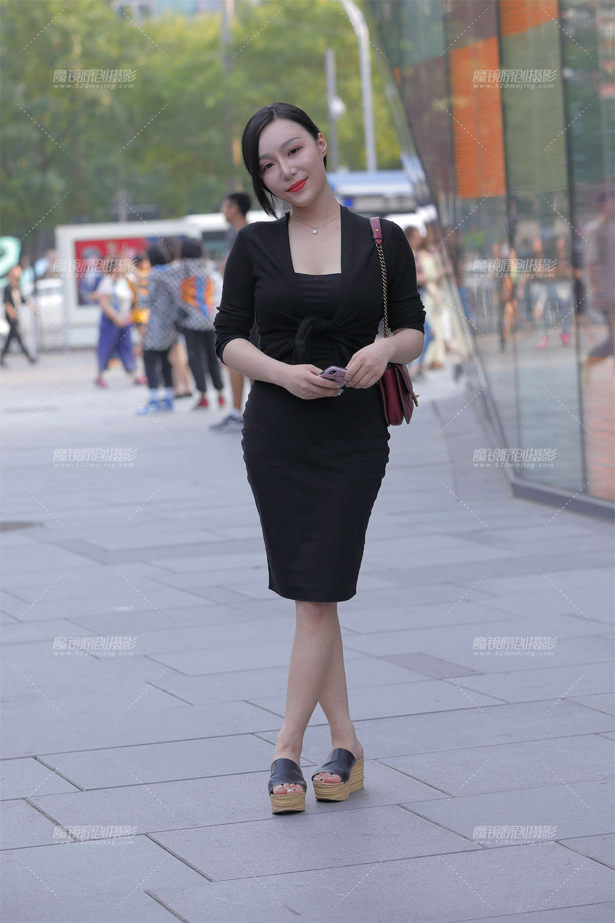 【补档】性感黑裙-日更街拍