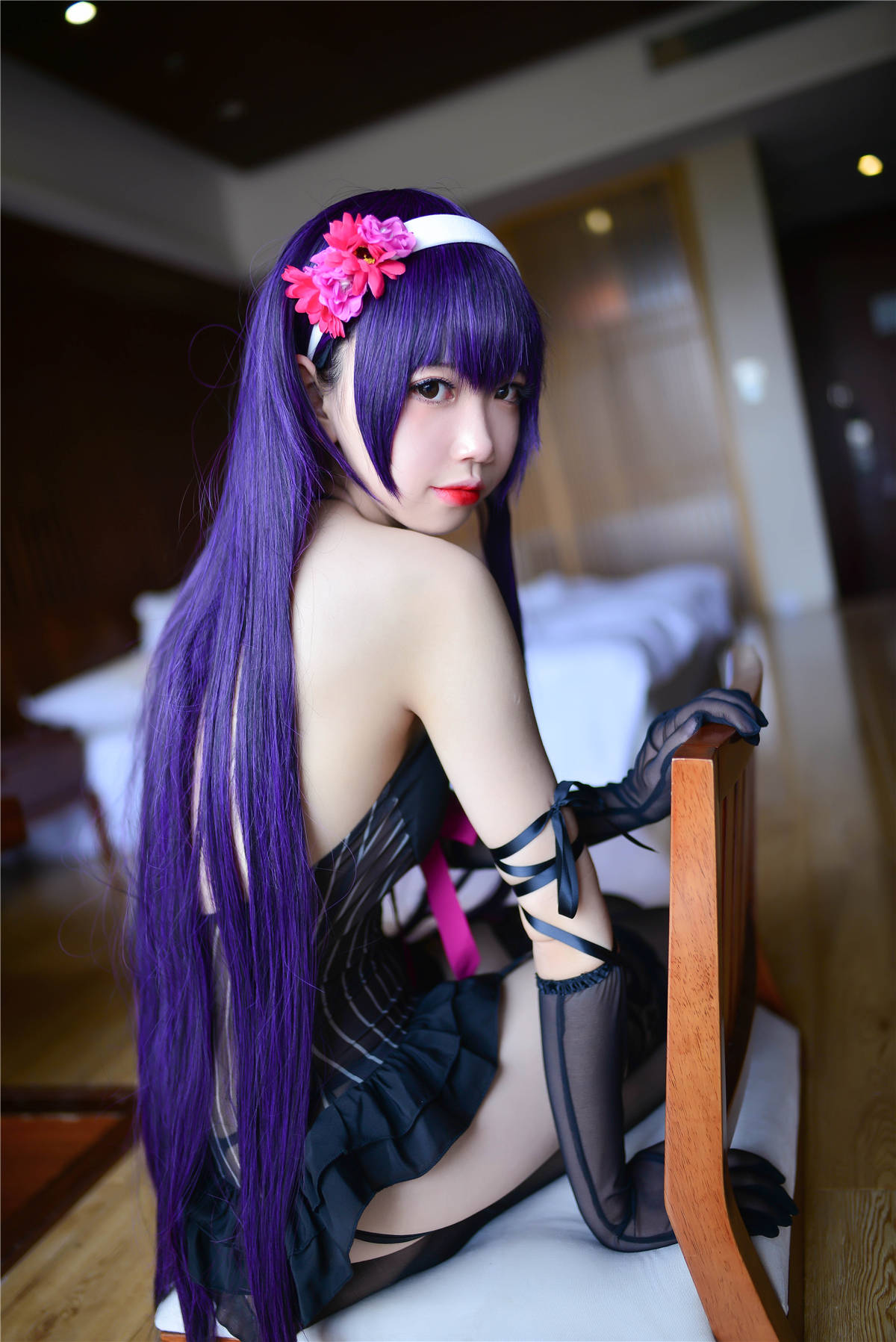 图片[2]-知名Coser-雪琪SAMA No.19 霞之丘诗羽内衣-日更街拍