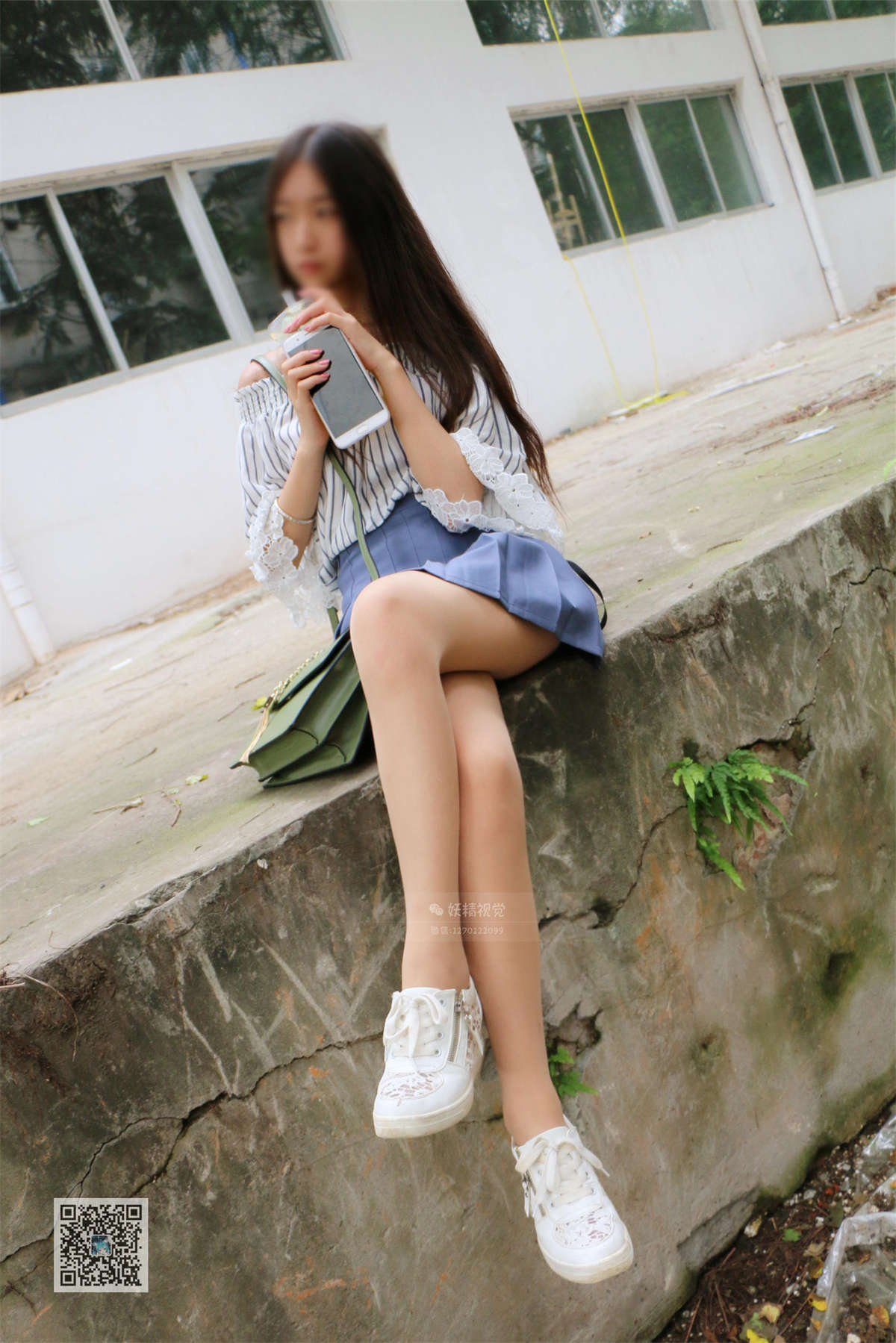 妖精视觉 NO.039 娇娇 气质奶茶肉丝妹-日更街拍