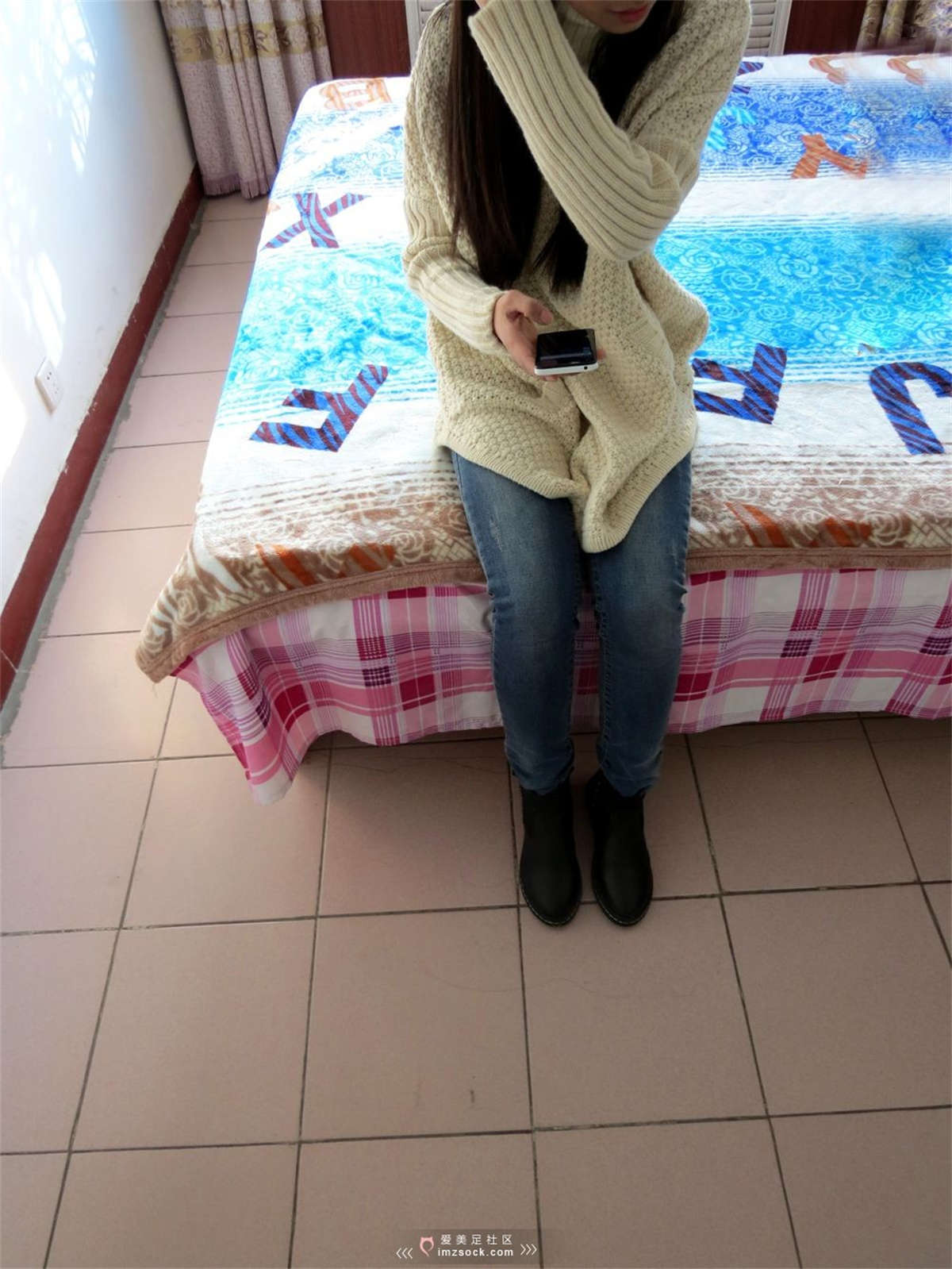 图片[2]-MZSOCK-2018 No.4 牛仔裤小皮靴棉袜小姐姐 【第一季】-日更街拍