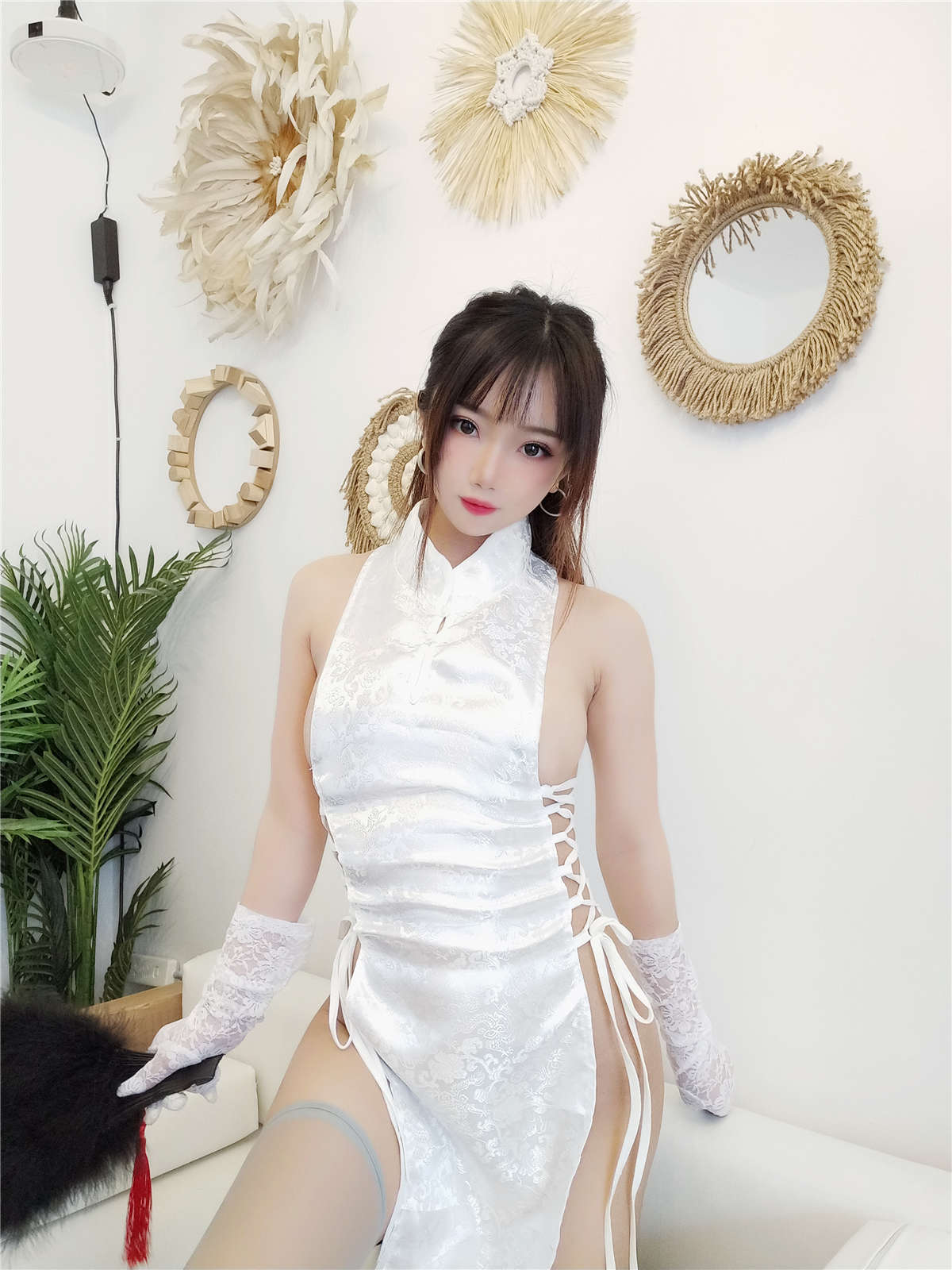 鬼畜瑶-白色旗袍-日更街拍