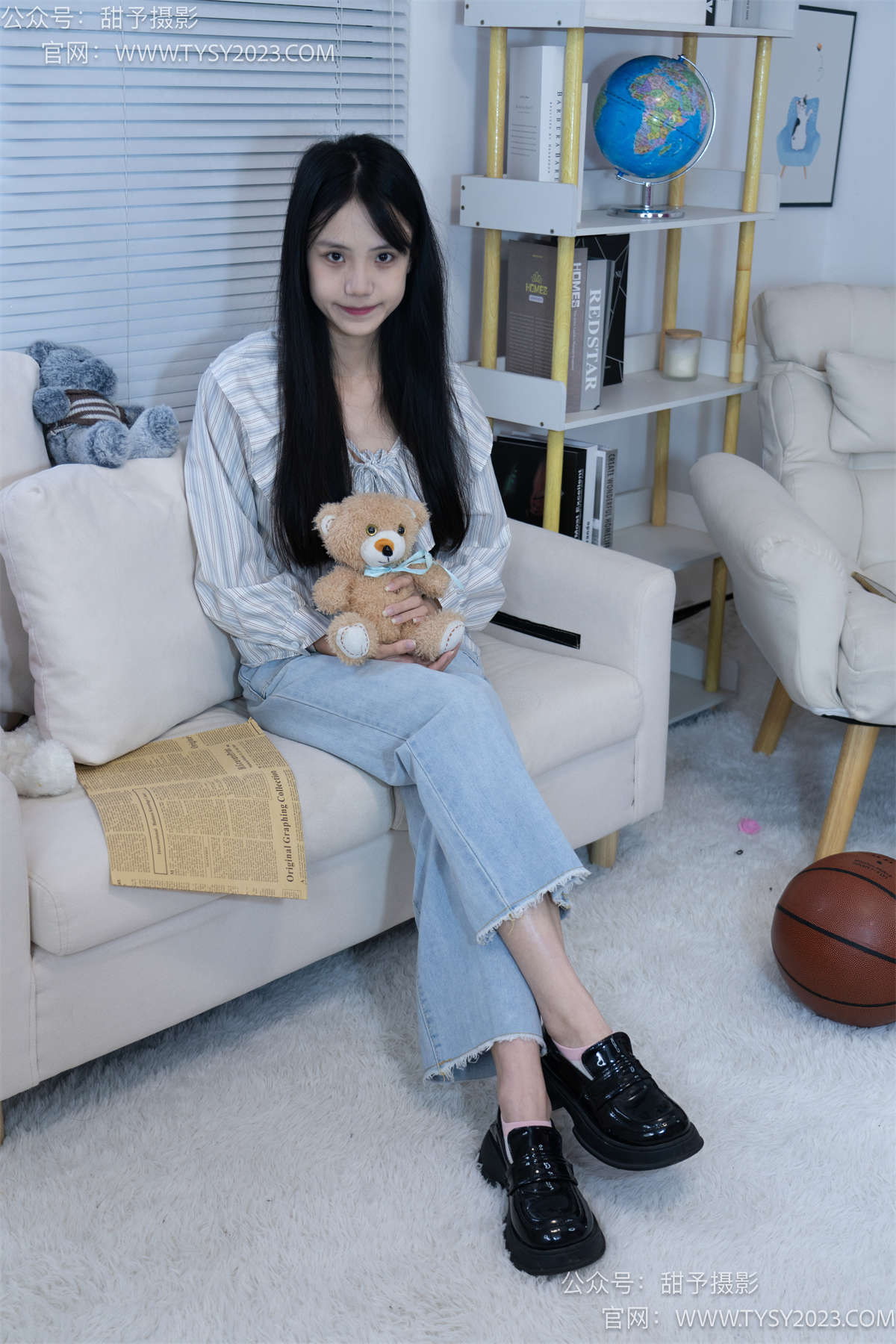 图片[2]-甜予摄影028期：胡桃-皮鞋、白棉袜、裸足 完整版-日更街拍