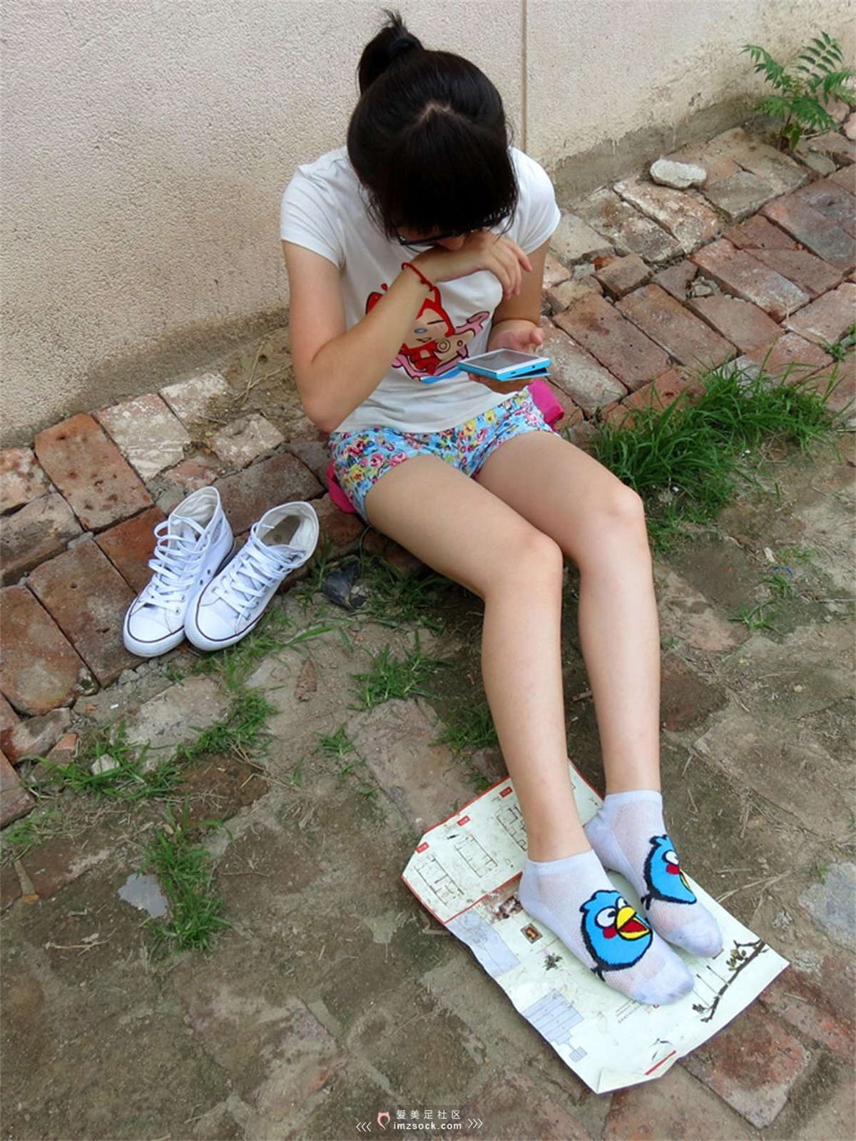 图片[2]-MZSOCK-2018 No.6 大白腿白棉袜超嫩热裤少女 【第二季】-日更街拍