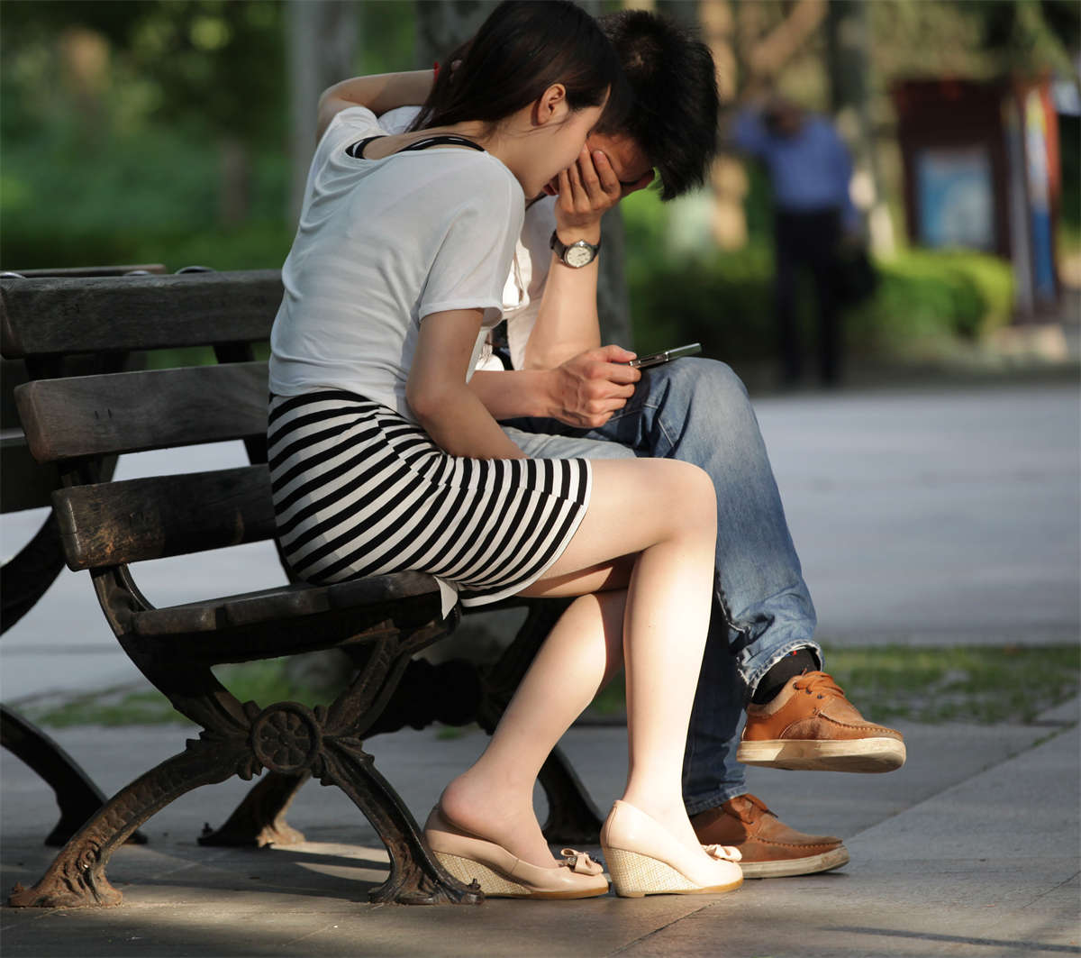 踏青公园街拍系列No.253 因为好看，值得等待-日更街拍