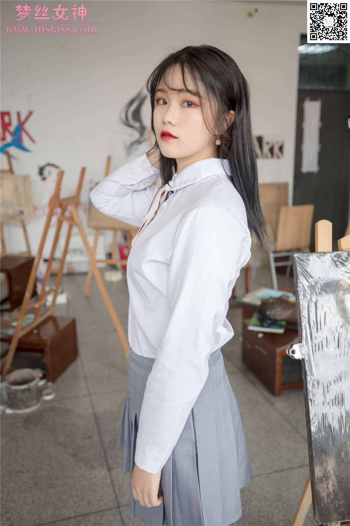 图片[2]-2019.09.25 恬恬 画室乖乖女-日更街拍