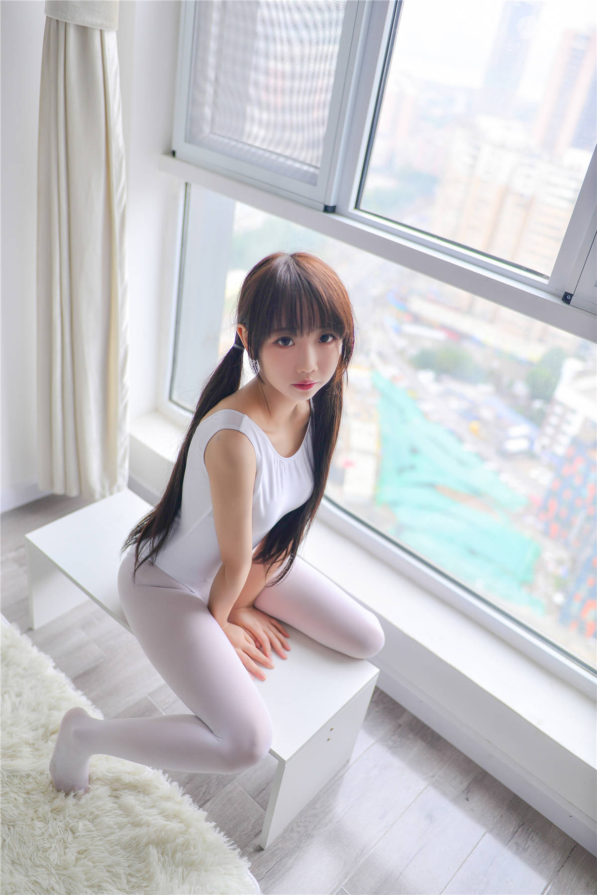 图片[2]-知名Coser-雪琪SAMA No.23 雪琪双马尾体操服-日更街拍