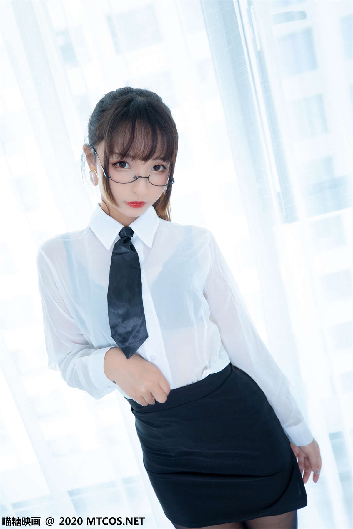 喵糖映画 VOL.202 OL制服裙-日更街拍