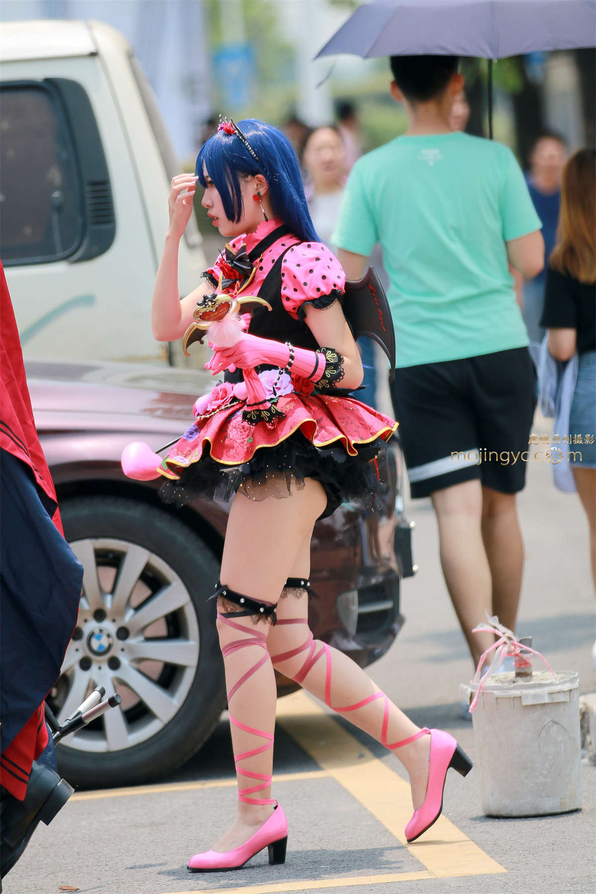 【二次元世界】缝缝裙绑带袜-日更街拍