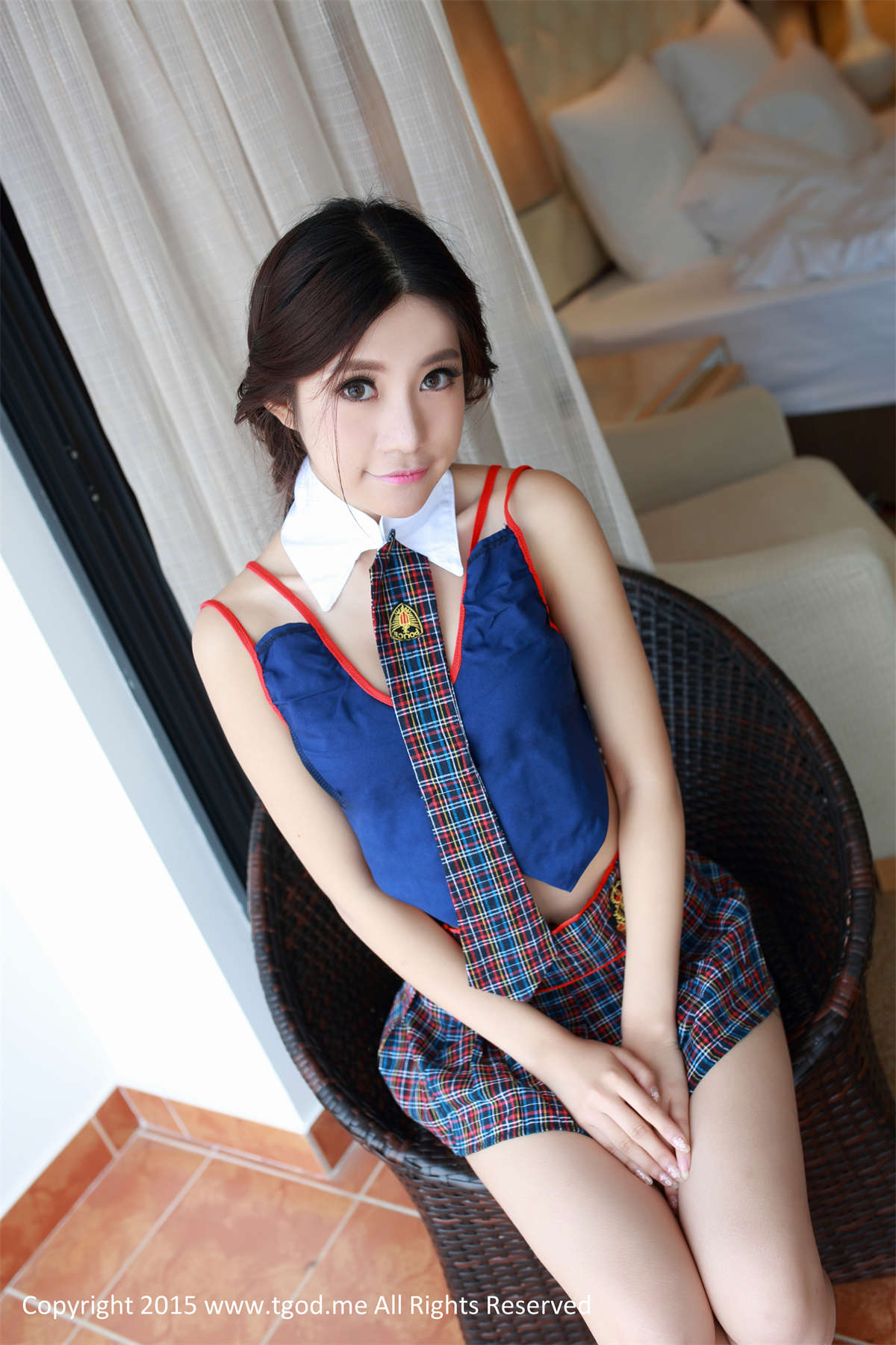 图片[2]-TGOD推女神 2015.01.23 绮里嘉Ula 校花的英伦女王范-日更街拍