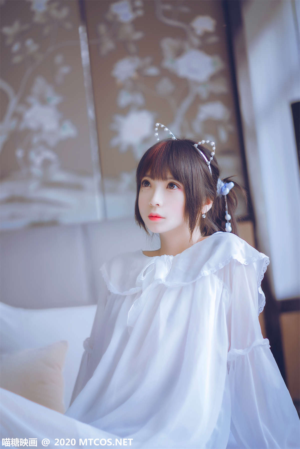 图片[2]-喵糖映画 VOL.204 纯白睡裙-日更街拍