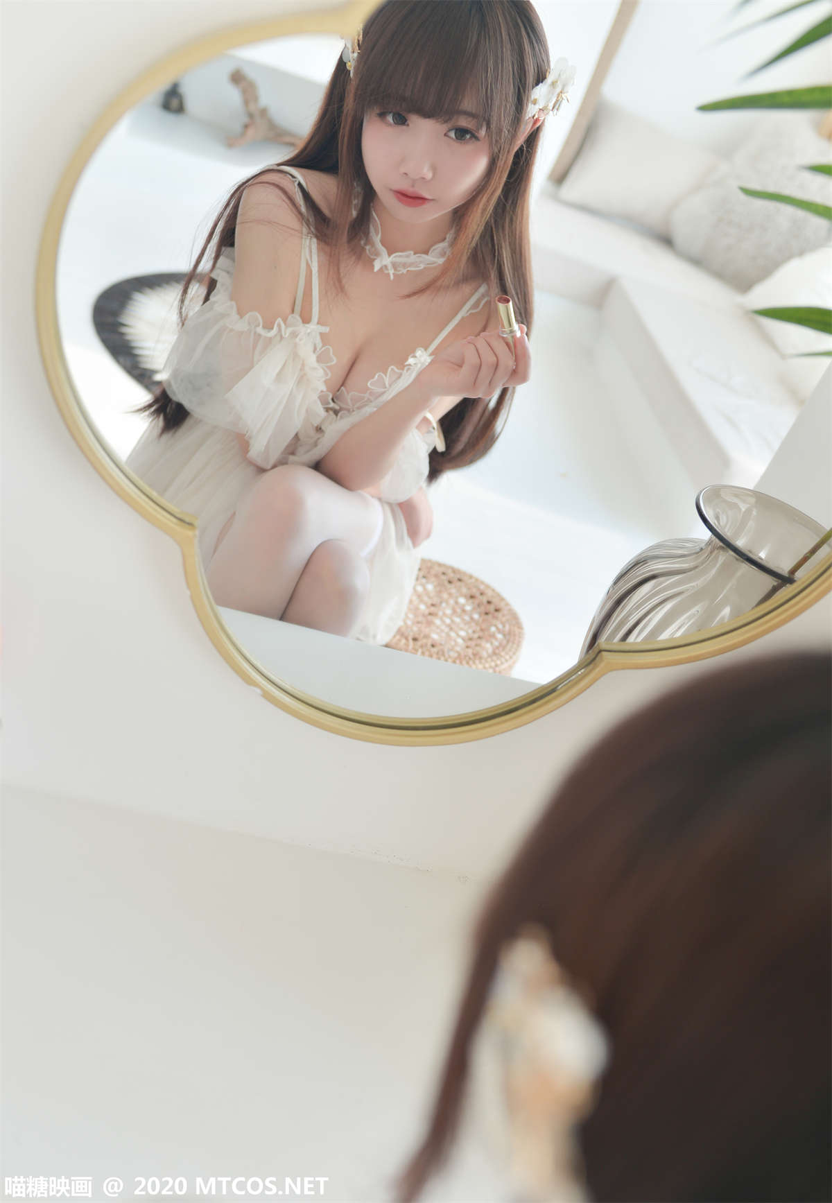 喵糖映画 VOL.206 吊带纱裙-日更街拍