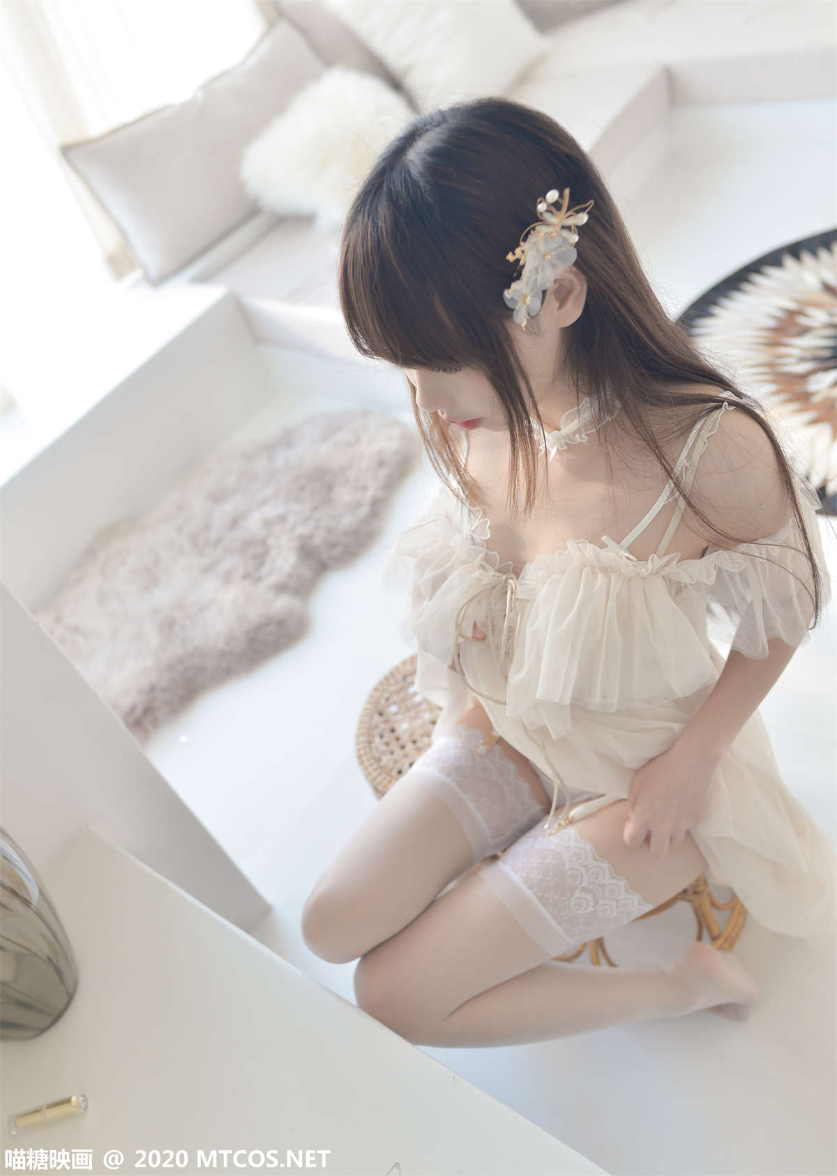 图片[2]-喵糖映画 VOL.206 吊带纱裙-日更街拍