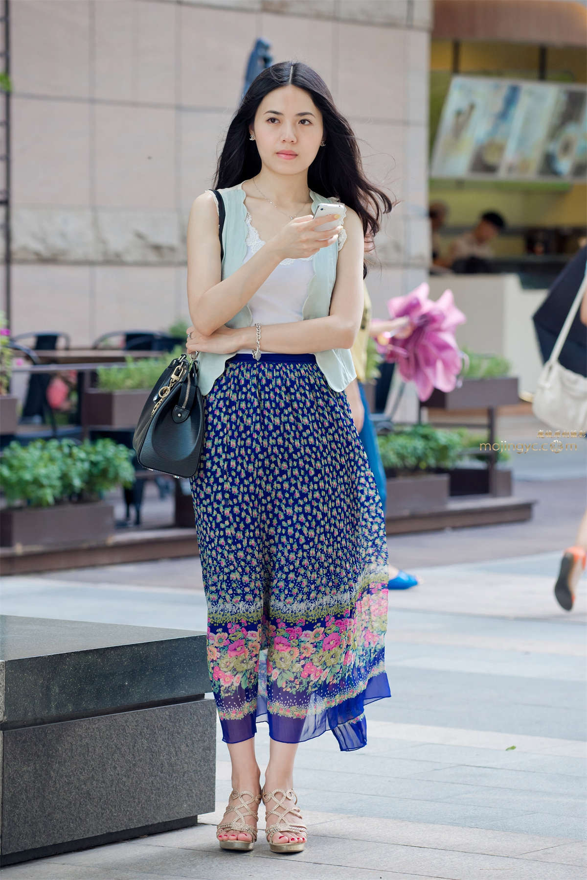 连衣长裙，凉高，美女-日更街拍