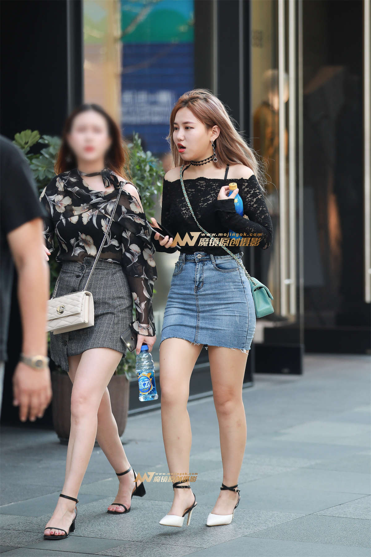 【凯恩赛贴】性感包臀牛仔裙-日更街拍