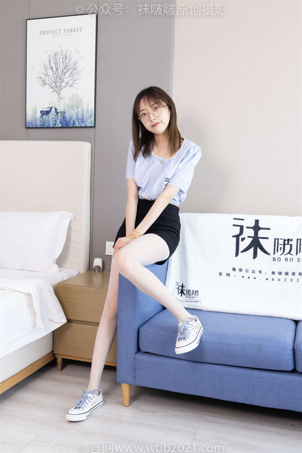 图片[2]-袜啵啵 No.467 稚予-板鞋、白丝（脚尖加固款）花絮版-日更街拍