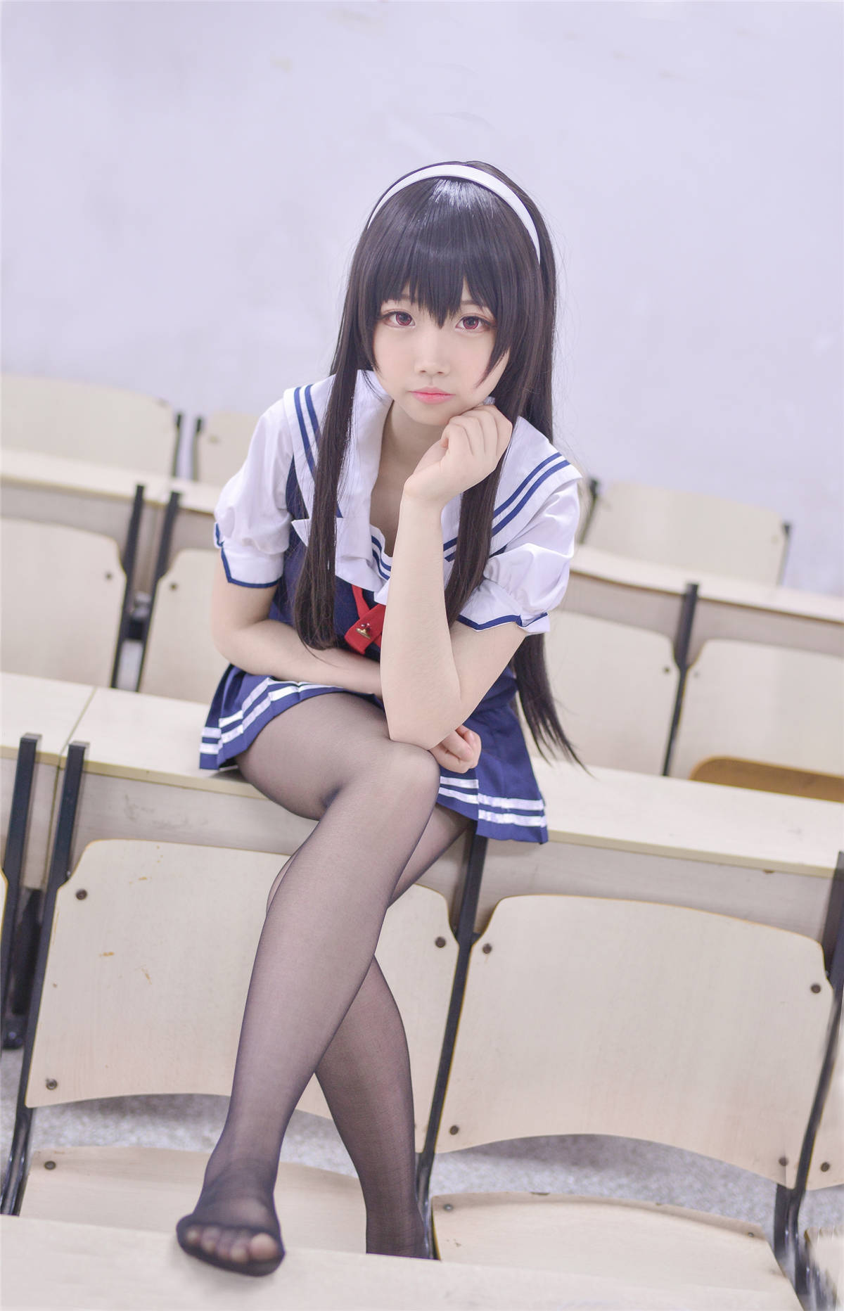 知名Coser-雪琪SAMA No.28 路人女主的养成方法 霞之丘诗羽-日更街拍