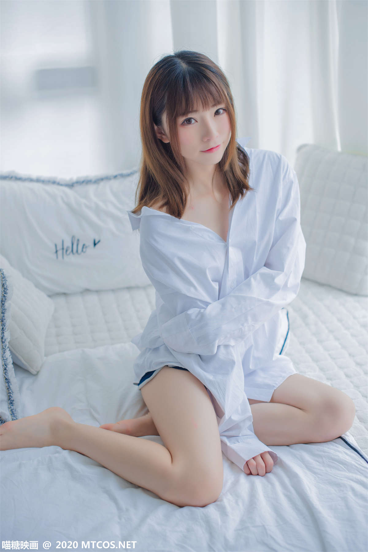 图片[2]-喵糖映画 VOL.209 男友的白衬衫-日更街拍