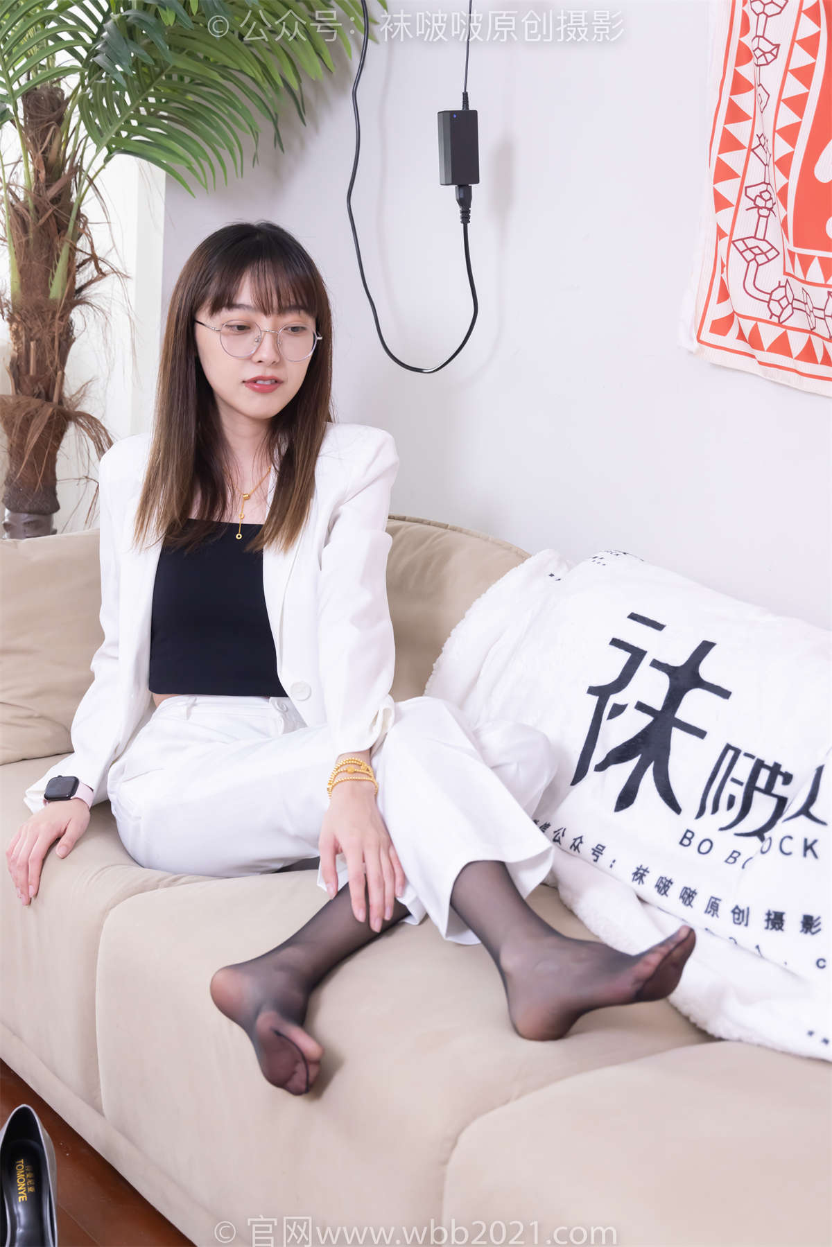 袜啵啵 No.470 稚予-高跟鞋、黑丝（脚尖透明款）、裤里丝 花絮版-日更街拍