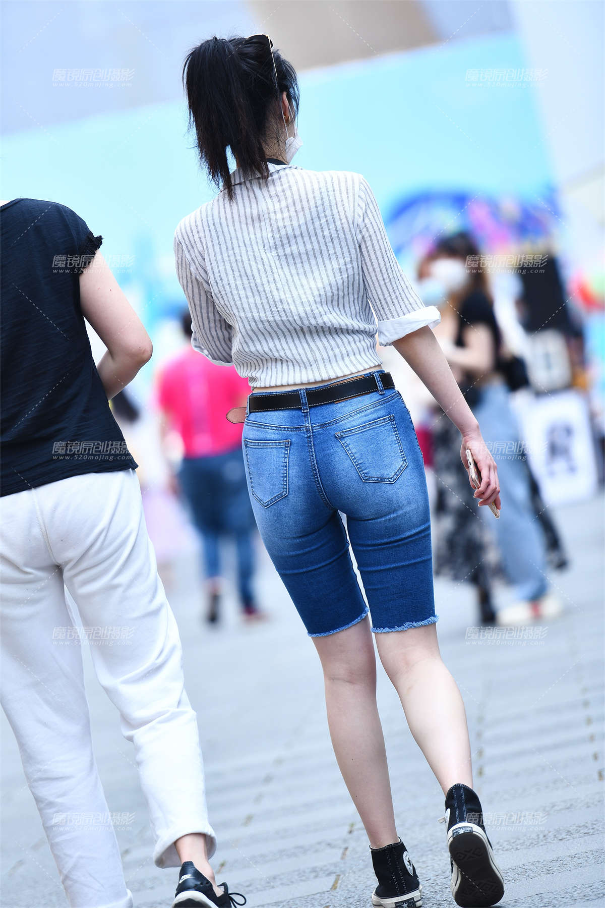 图片[2]-【咔喳赛帖】牛仔5分裤-日更街拍