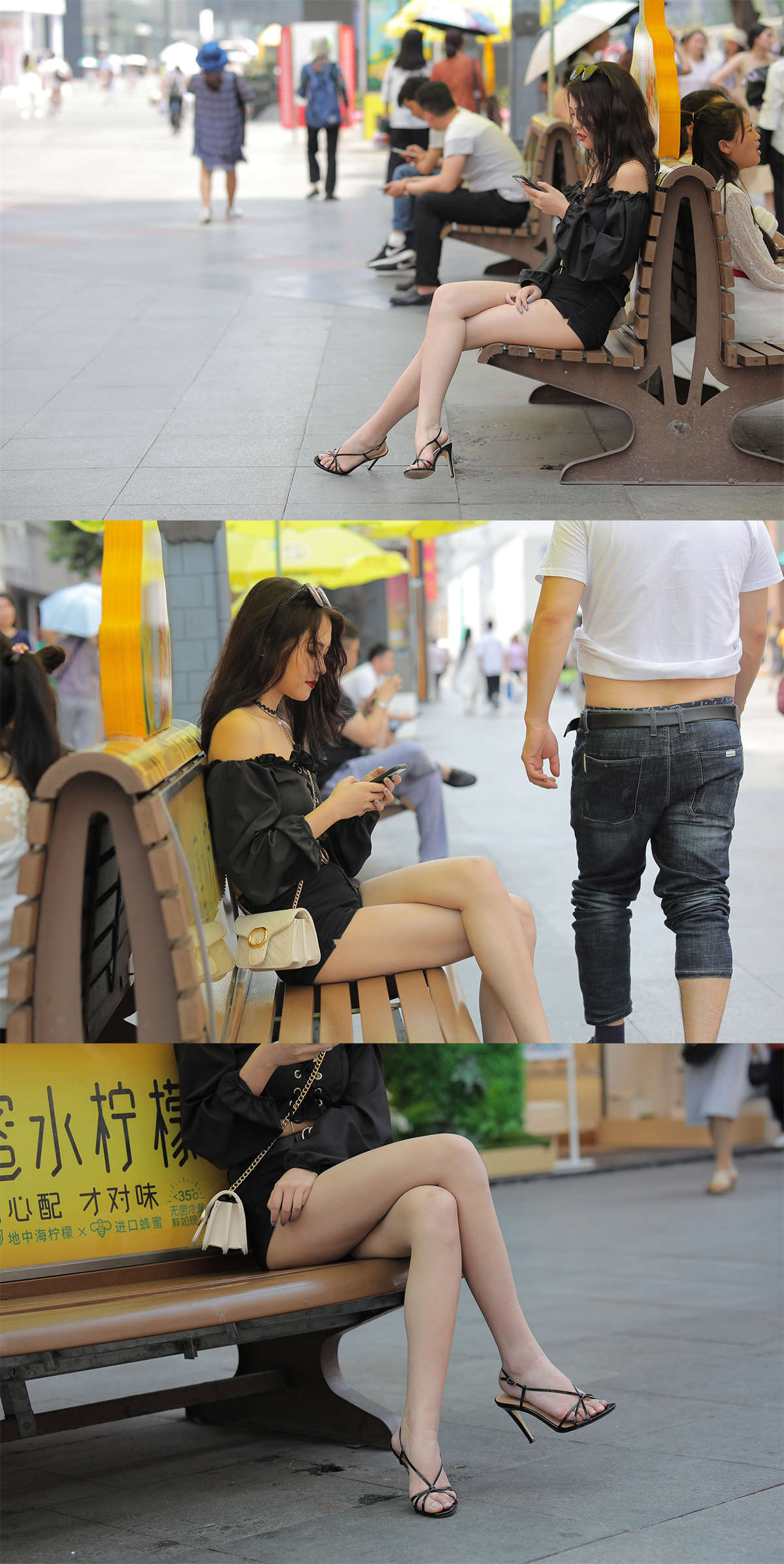 图片[2]-【凯恩魔BUY大赛作品】黑色热裤美腿小姐姐-日更街拍