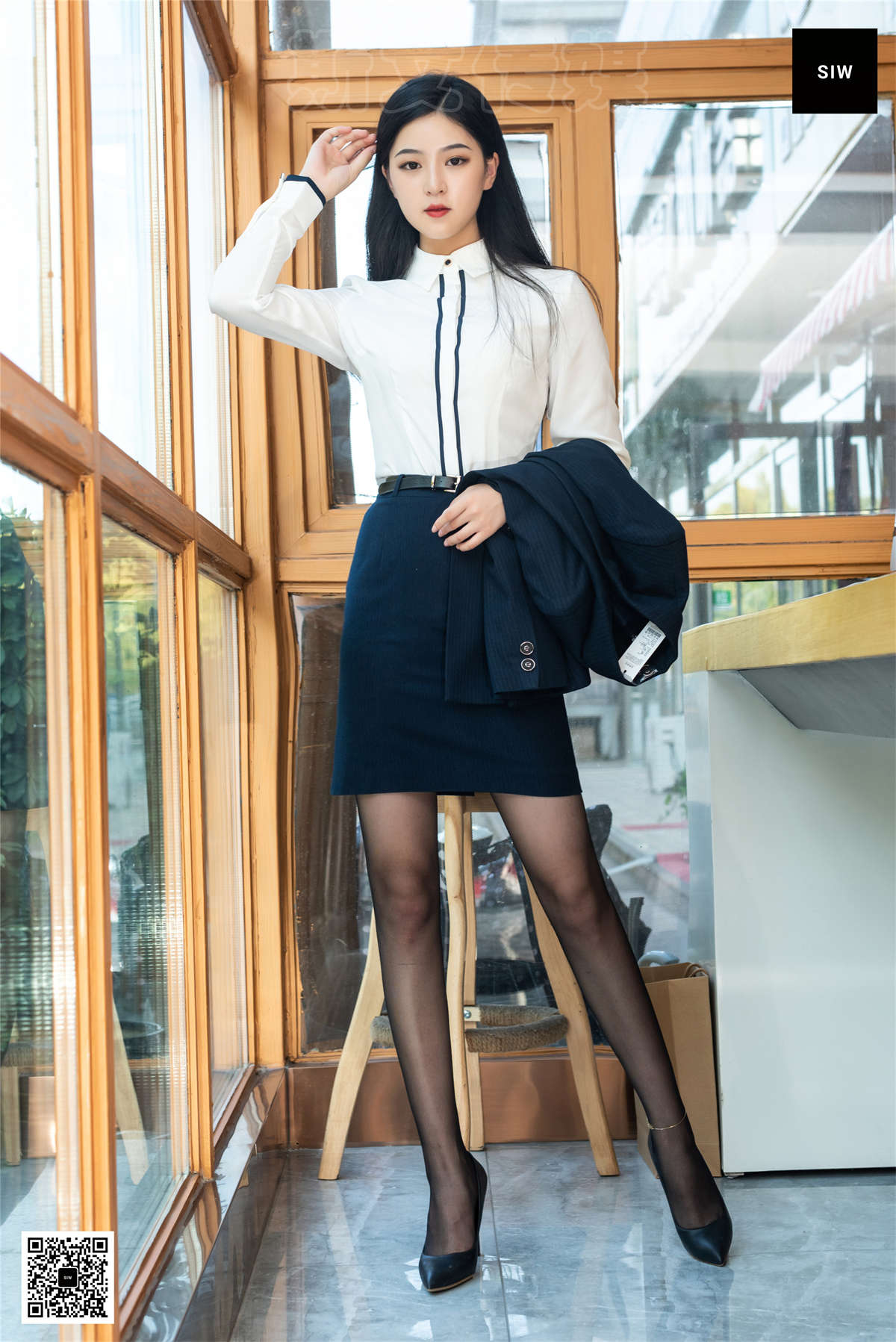 图片[2]-SIW斯文传媒 VOL.057 黑丝文员-小谈-日更街拍
