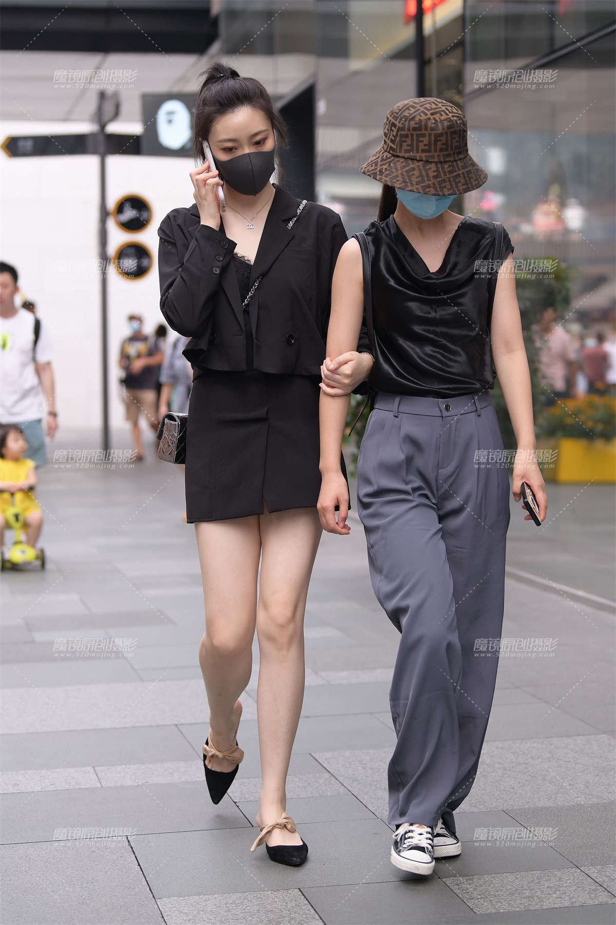 小西装，美腿小姐姐-日更街拍