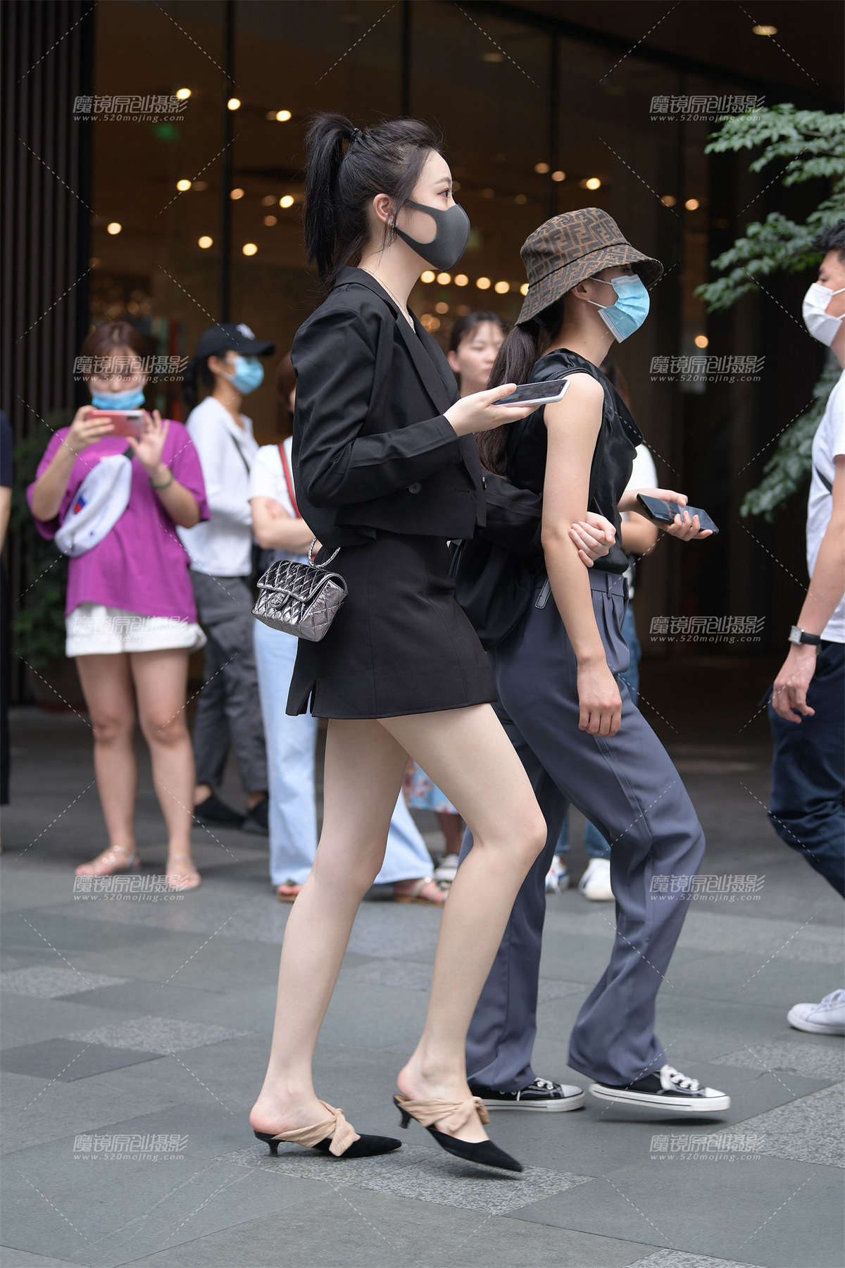 图片[2]-小西装，美腿小姐姐-日更街拍