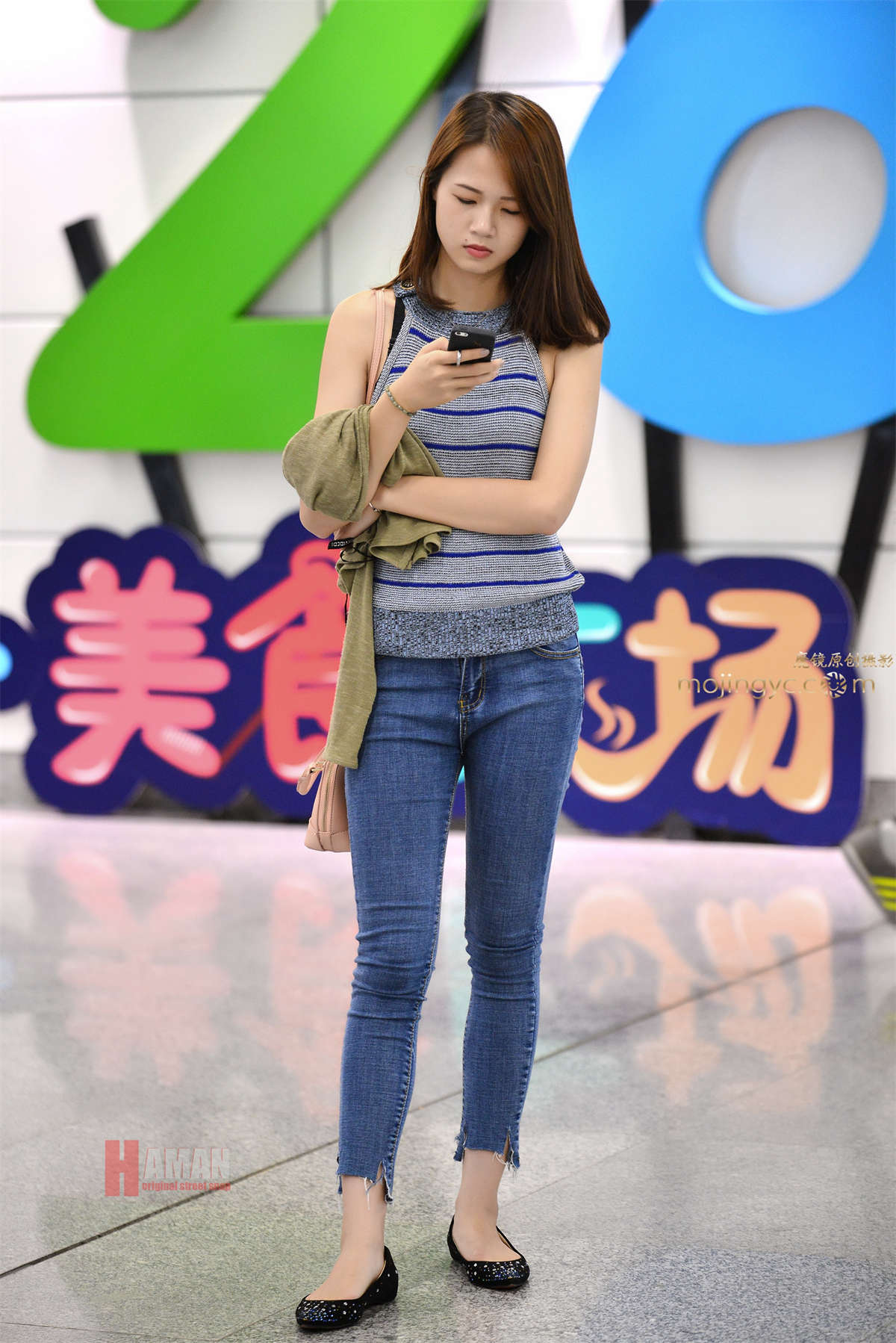 远射篇——蓝牛妹子Z街拍-日更街拍